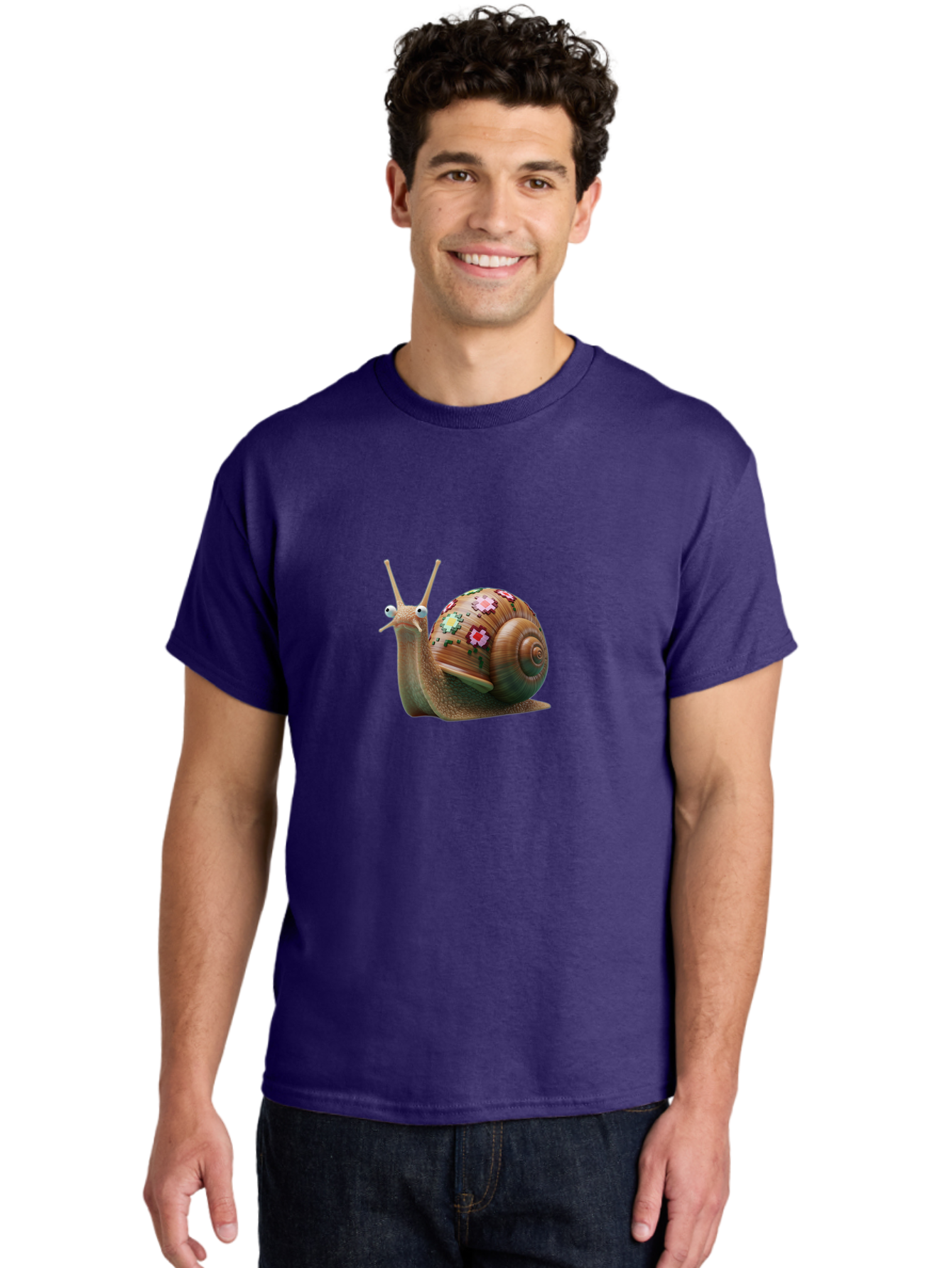 Snail-With-Flowers-7 Men'S Graphic Tee, 100% Cotton, Comfortable Casual Summer Wear, Machine Washable, Vintage Camera, Old Camera, Antique Camera, Black Camera, Classic Photography, Photography Equipment, Nostalgic Device, Film Camera, Bah145