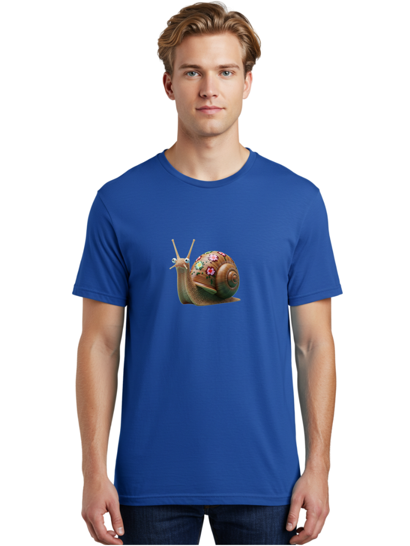 Snail-With-Flowers-7 Men'S Graphic Tee, 100% Cotton, Comfortable Casual Summer Wear, Machine Washable, Vintage Camera, Old Camera, Antique Camera, Black Camera, Classic Photography, Photography Equipment, Nostalgic Device, Film Camera, Bah145
