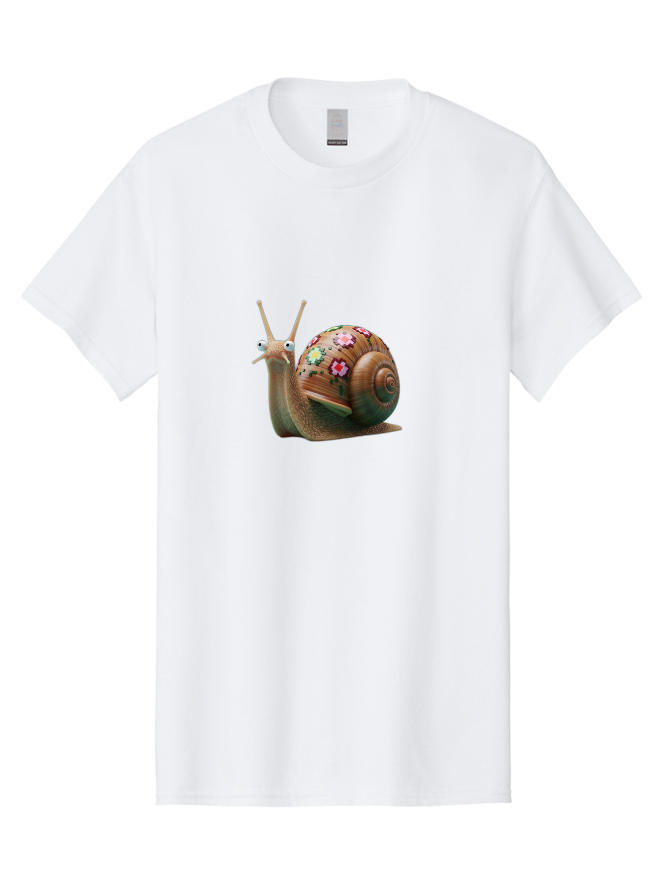 Snail-With-Flowers-7 Men'S Graphic Tee, 100% Cotton, Comfortable Casual Summer Wear, Machine Washable, Vintage Camera, Old Camera, Antique Camera, Black Camera, Classic Photography, Photography Equipment, Nostalgic Device, Film Camera, Bah145