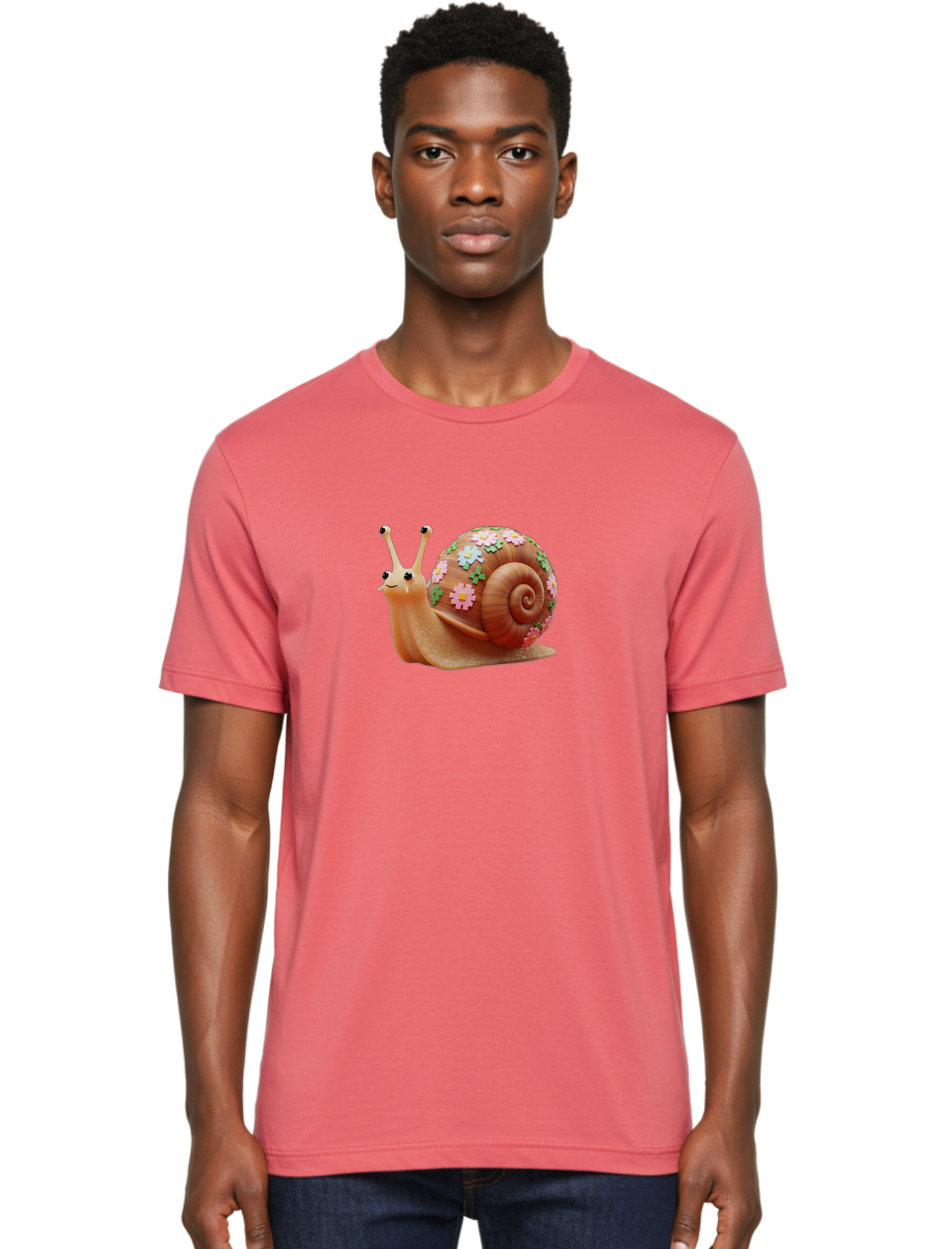 Snail-With-Flowers Men'S Graphic Tee, 100% Cotton, Comfortable Casual Summer Wear, Machine Washable, Vintage Camera, Old Camera, Antique Camera, Black Camera, Classic Photography, Photography Equipment, Nostalgic Device, Film Camera, Bah146