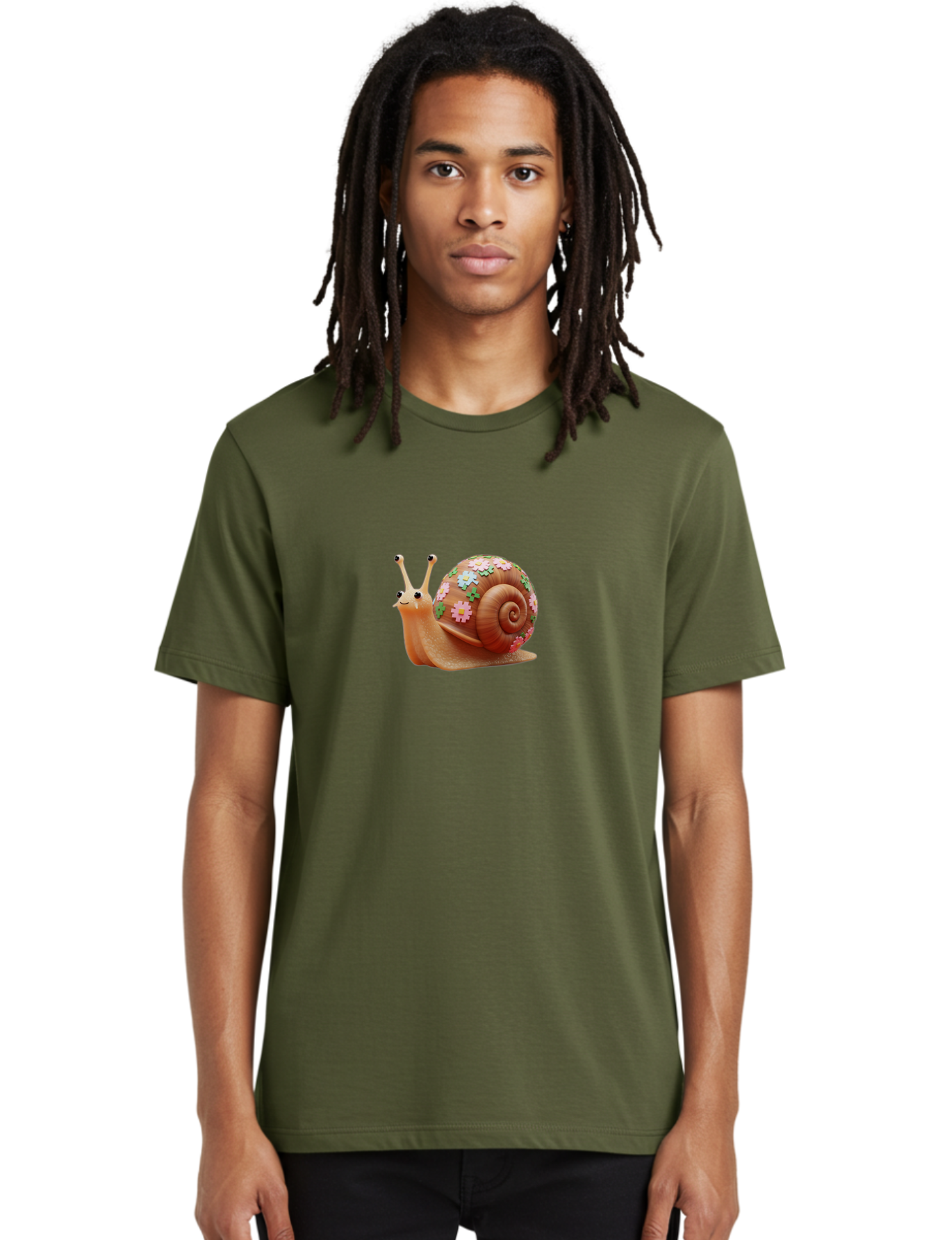 Snail-With-Flowers Men'S Graphic Tee, 100% Cotton, Comfortable Casual Summer Wear, Machine Washable, Vintage Camera, Old Camera, Antique Camera, Black Camera, Classic Photography, Photography Equipment, Nostalgic Device, Film Camera, Bah146