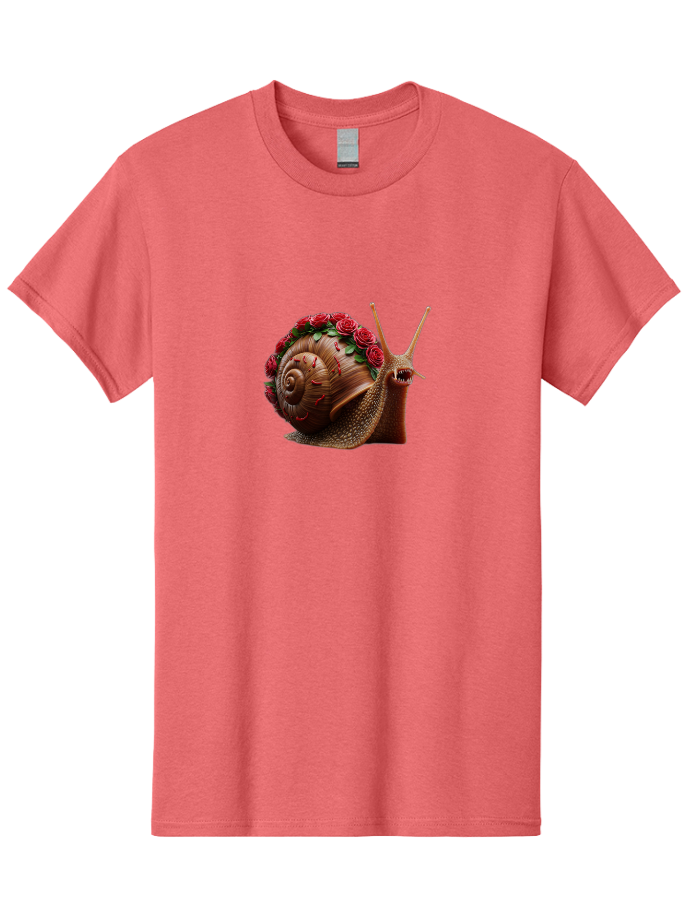 Snail-With-Roses-1 Men'S Graphic Tee, 100% Cotton, Comfortable Casual Summer Wear, Machine Washable, Vintage Camera, Old Camera, Antique Camera, Black Camera, Classic Photography, Photography Equipment, Nostalgic Device, Film Camera, Bah147