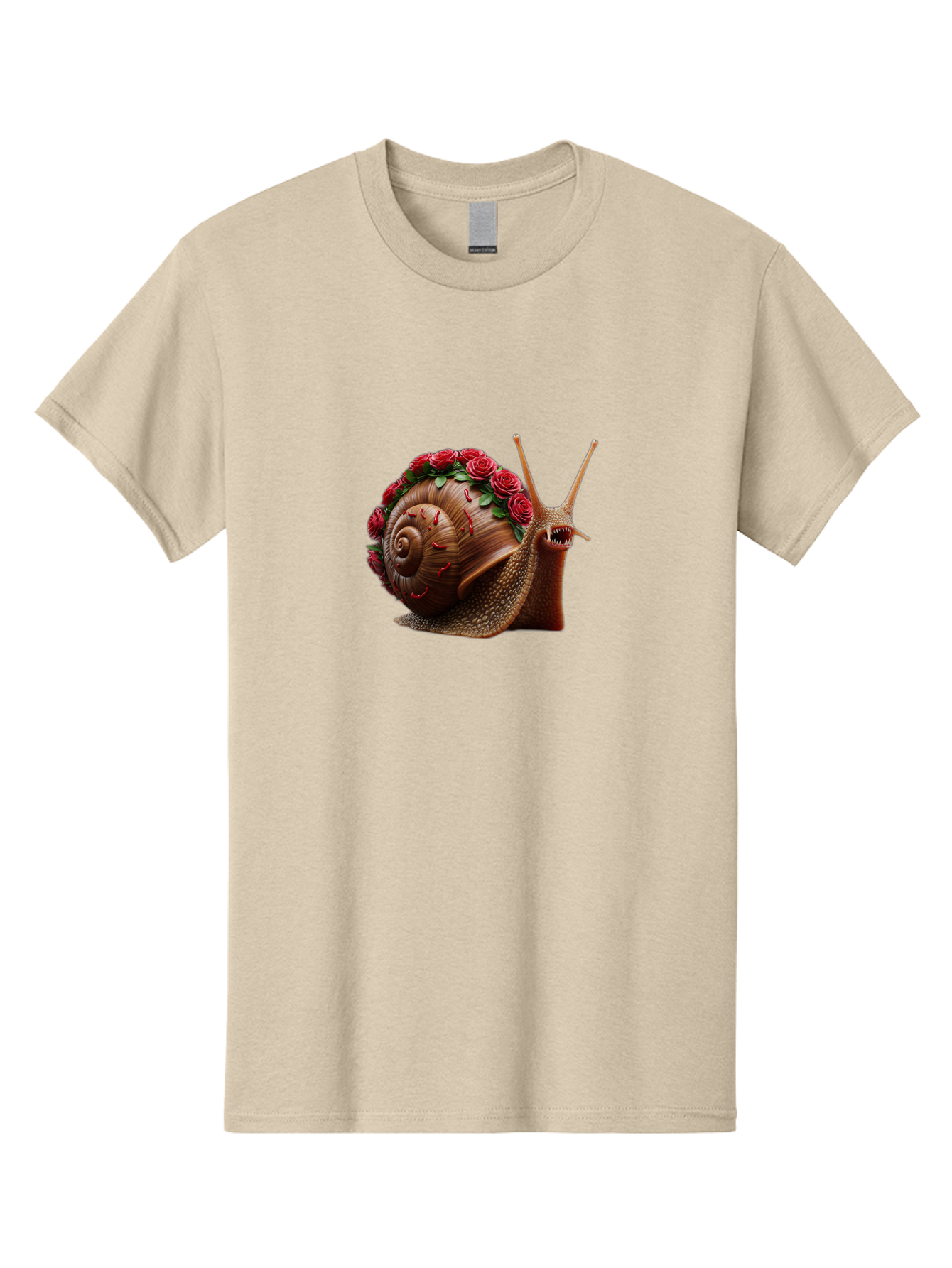 Snail-With-Roses-1 Men'S Graphic Tee, 100% Cotton, Comfortable Casual Summer Wear, Machine Washable, Vintage Camera, Old Camera, Antique Camera, Black Camera, Classic Photography, Photography Equipment, Nostalgic Device, Film Camera, Bah147