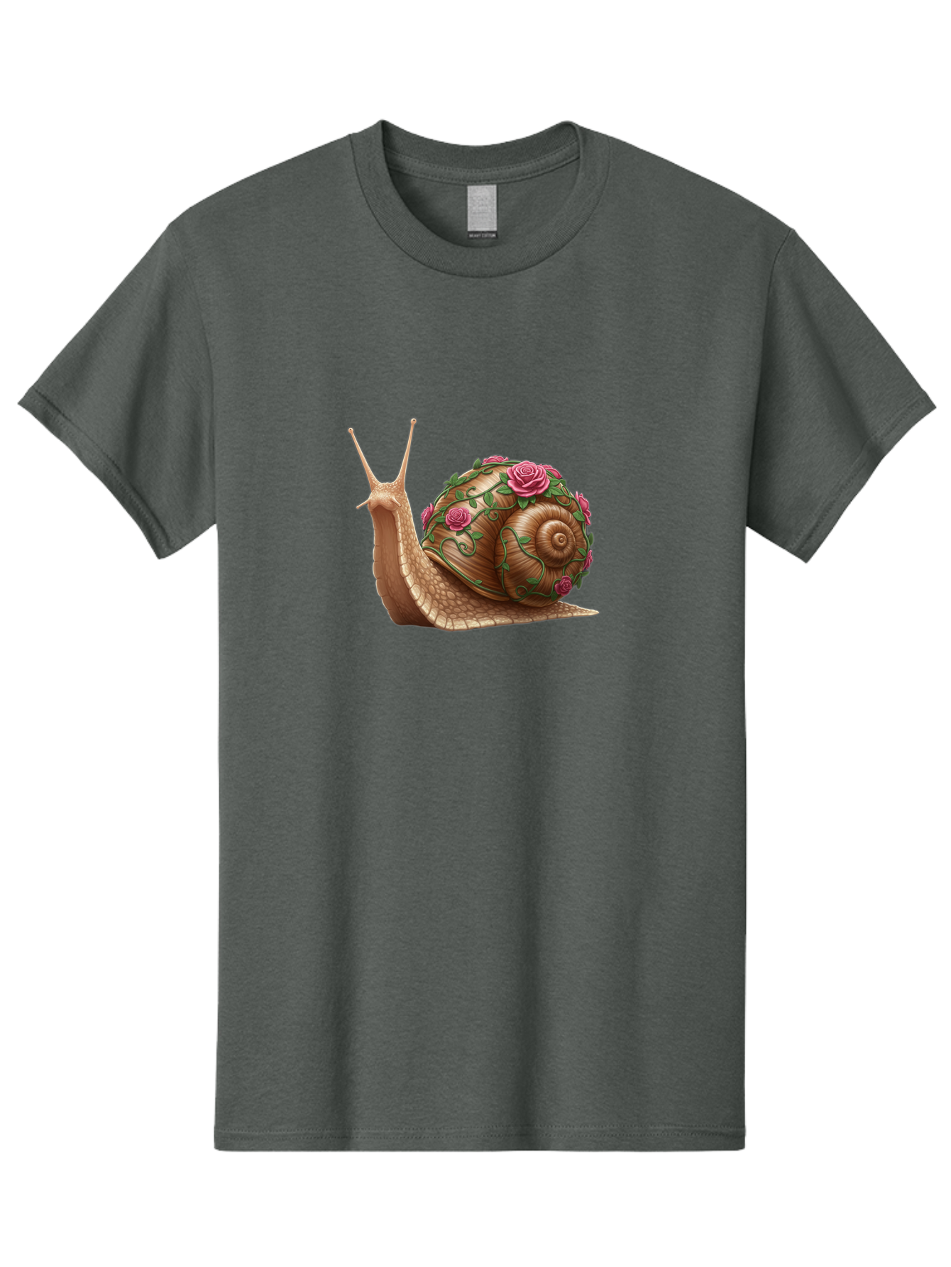 Snail-With-Roses Men'S Graphic Tee, 100% Cotton, Comfortable Casual Summer Wear, Machine Washable, Vintage Camera, Old Camera, Antique Camera, Black Camera, Classic Photography, Photography Equipment, Nostalgic Device, Film Camera, Camera Art Bah148