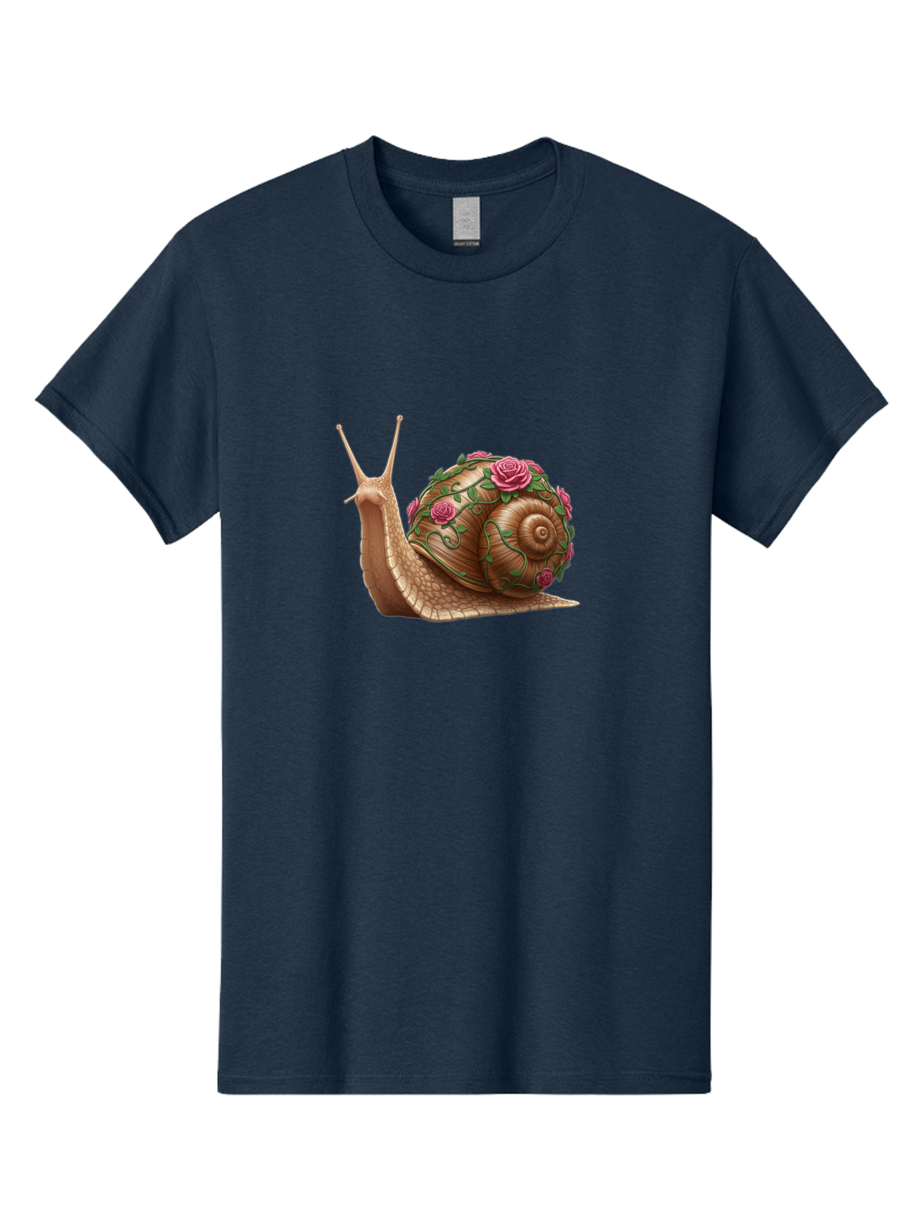 Snail-With-Roses Men'S Graphic Tee, 100% Cotton, Comfortable Casual Summer Wear, Machine Washable, Vintage Camera, Old Camera, Antique Camera, Black Camera, Classic Photography, Photography Equipment, Nostalgic Device, Film Camera, Camera Art Bah148