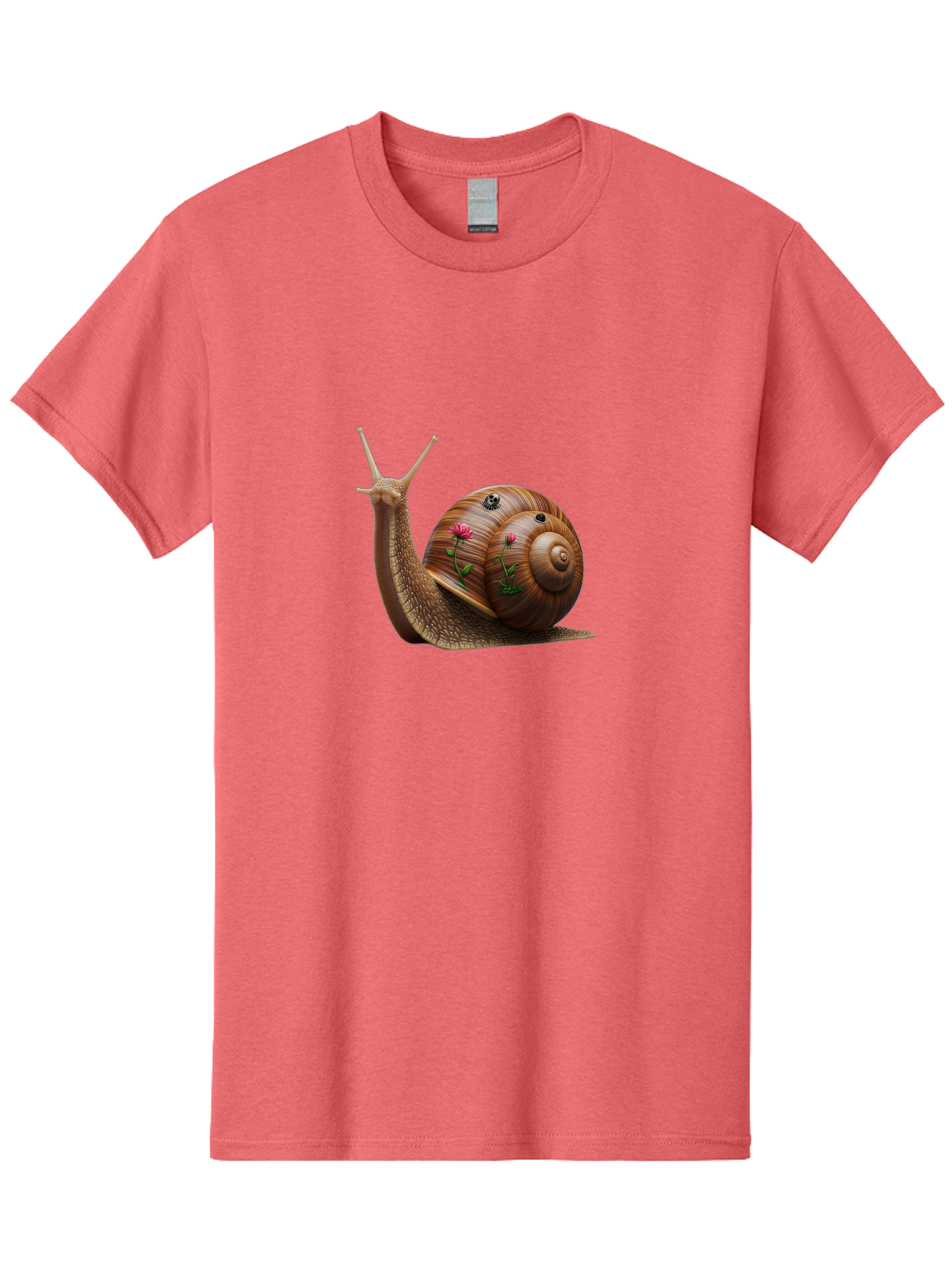 Snail-With-Skull-And-Flowers Men'S Graphic Tee, 100% Cotton, Comfortable Casual Summer Wear, Machine Washable, Vintage Camera, Old Camera, Antique Camera, Black Camera, Classic Photography, Photography Equipment, Nostalgic Device, Film Camera, Bah149