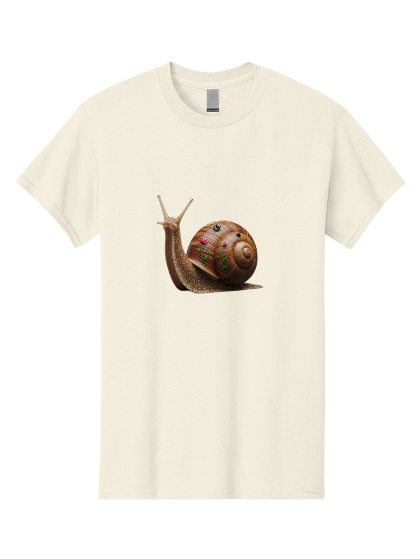 Snail-With-Skull-And-Flowers Men'S Graphic Tee, 100% Cotton, Comfortable Casual Summer Wear, Machine Washable, Vintage Camera, Old Camera, Antique Camera, Black Camera, Classic Photography, Photography Equipment, Nostalgic Device, Film Camera, Bah149