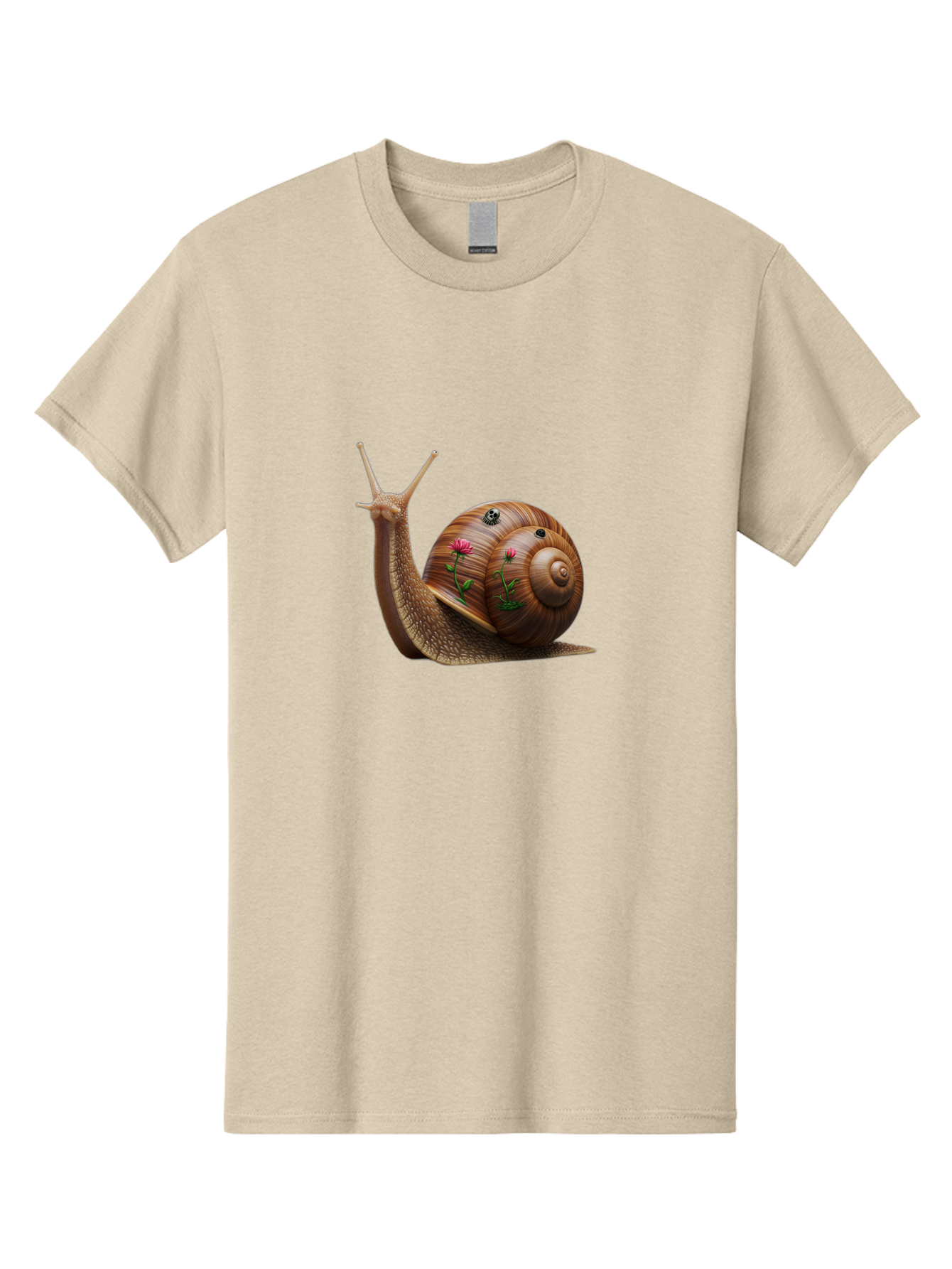 Snail-With-Skull-And-Flowers Men'S Graphic Tee, 100% Cotton, Comfortable Casual Summer Wear, Machine Washable, Vintage Camera, Old Camera, Antique Camera, Black Camera, Classic Photography, Photography Equipment, Nostalgic Device, Film Camera, Bah149