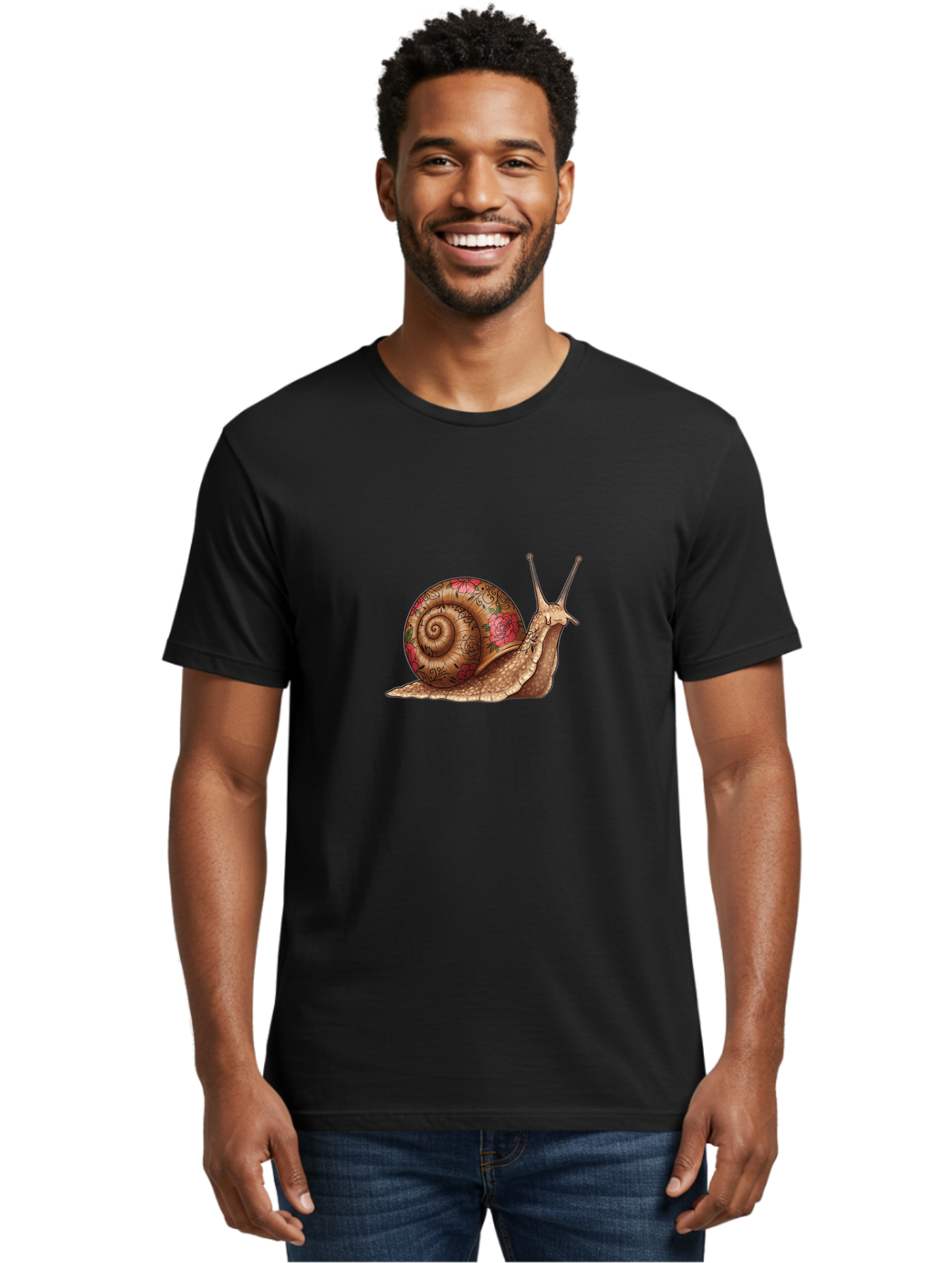 Snail Men'S Graphic Tee, 100% Cotton, Comfortable Casual Summer Wear, Machine Washable, Vintage Camera, Old Camera, Antique Camera, Black Camera, Classic Photography, Photography Equipment, Nostalgic Device, Film Camera, Camera Art Bah150