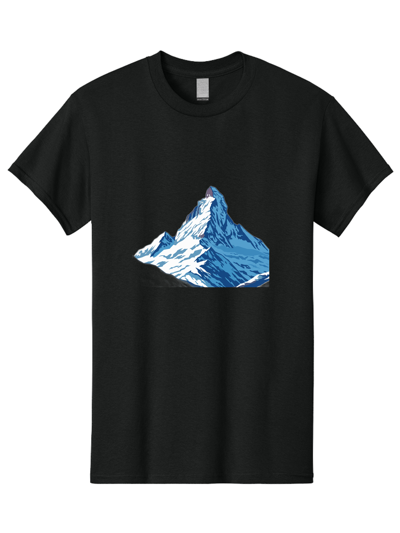 Snowy-Mountain-Peak-1 Men'S Graphic Tee, 100% Cotton, Comfortable Casual Summer Wear, Machine Washable, Vintage Camera, Old Camera, Antique Camera, Black Camera, Classic Photography, Photography Equipment, Nostalgic Device, Film Camera, Bah152