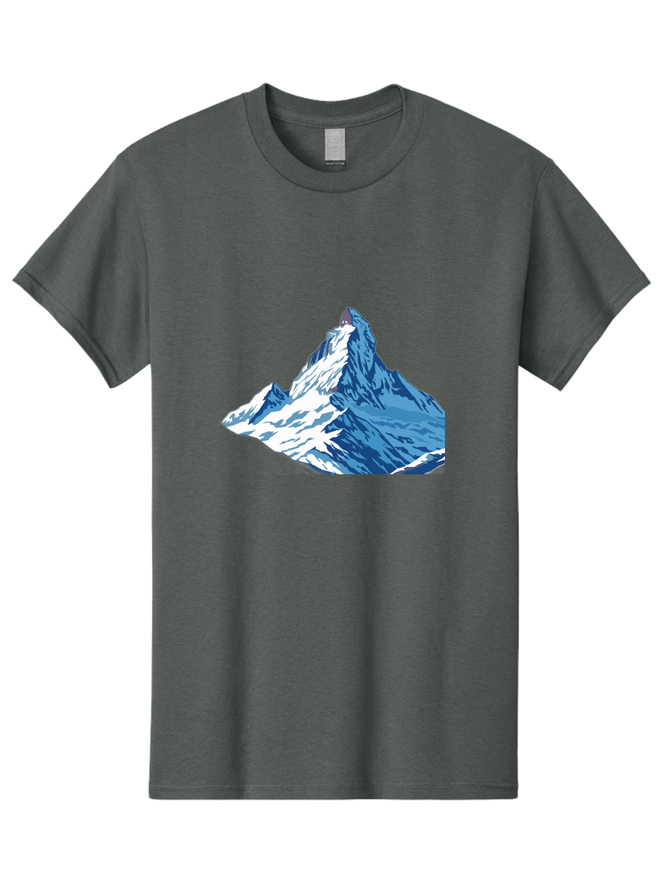 Snowy-Mountain-Peak-1 Men'S Graphic Tee, 100% Cotton, Comfortable Casual Summer Wear, Machine Washable, Vintage Camera, Old Camera, Antique Camera, Black Camera, Classic Photography, Photography Equipment, Nostalgic Device, Film Camera, Bah152