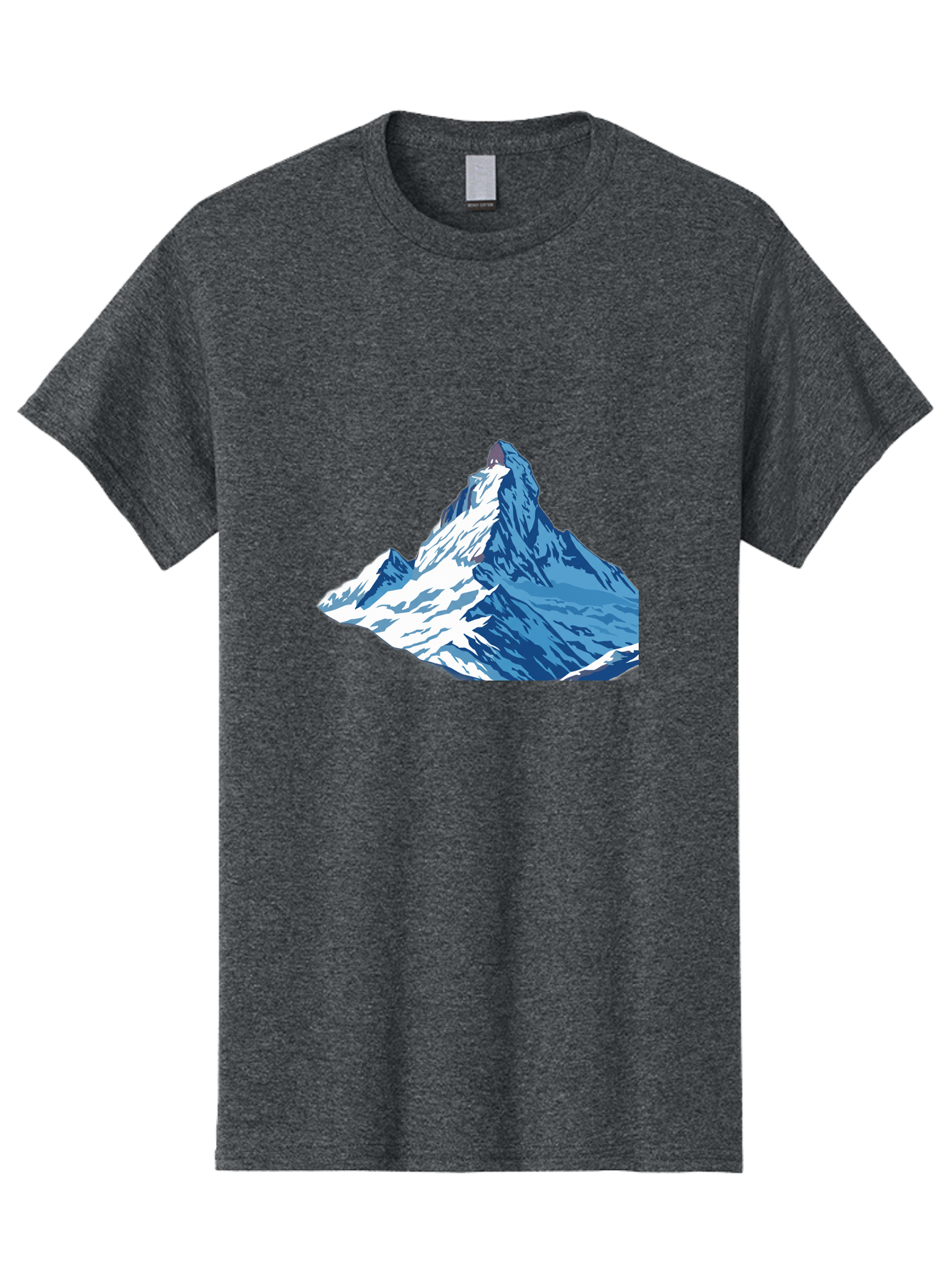 Snowy-Mountain-Peak-1 Men'S Graphic Tee, 100% Cotton, Comfortable Casual Summer Wear, Machine Washable, Vintage Camera, Old Camera, Antique Camera, Black Camera, Classic Photography, Photography Equipment, Nostalgic Device, Film Camera, Bah152
