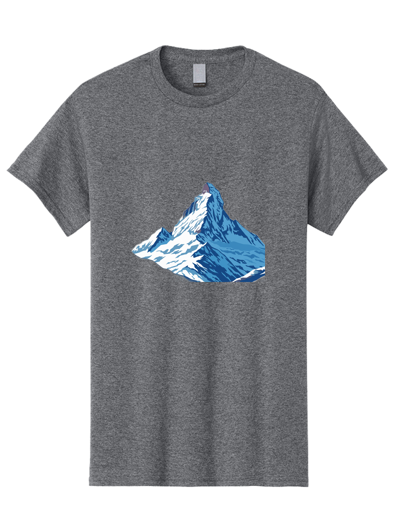 Snowy-Mountain-Peak-1 Men'S Graphic Tee, 100% Cotton, Comfortable Casual Summer Wear, Machine Washable, Vintage Camera, Old Camera, Antique Camera, Black Camera, Classic Photography, Photography Equipment, Nostalgic Device, Film Camera, Bah152