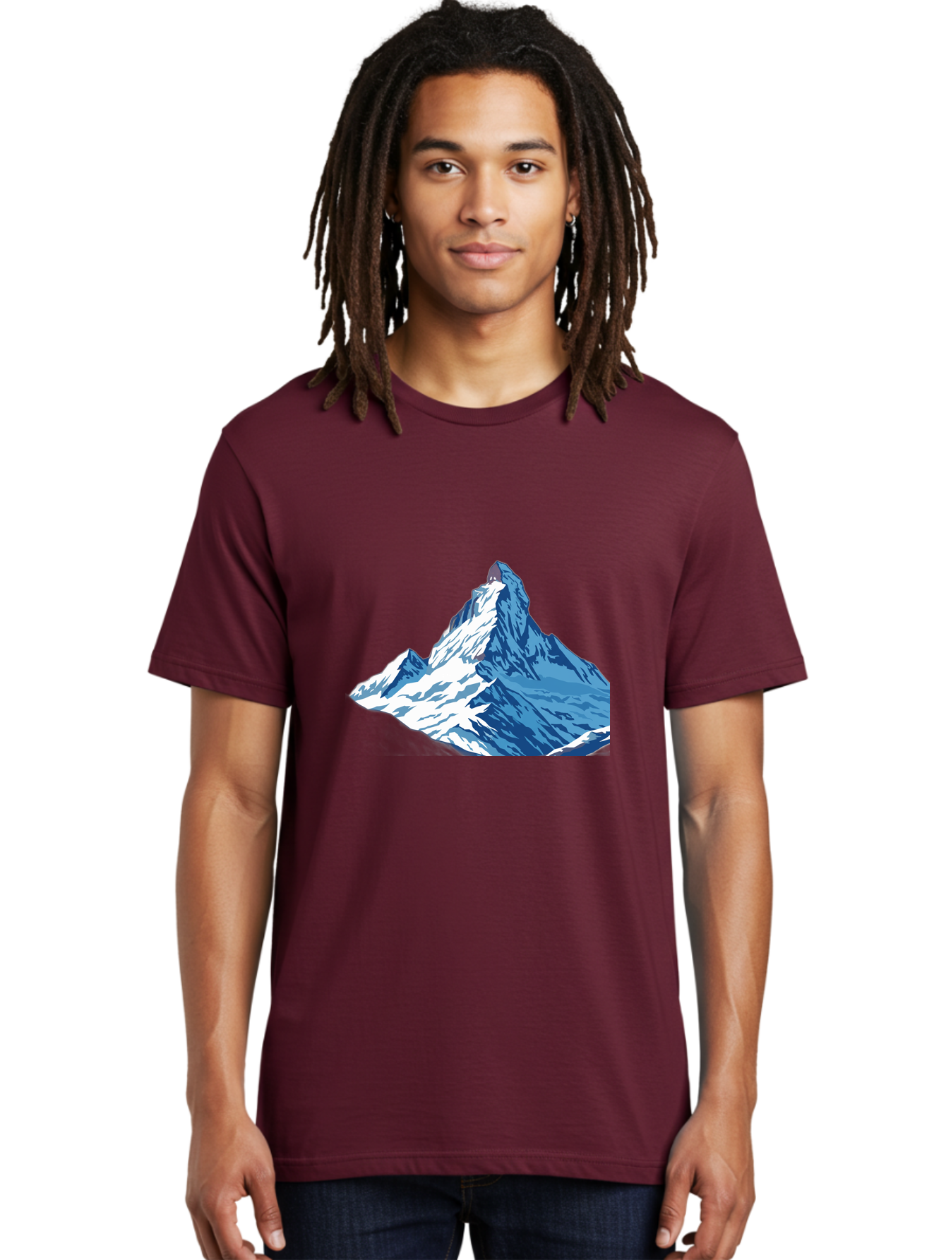 Snowy-Mountain-Peak-1 Men'S Graphic Tee, 100% Cotton, Comfortable Casual Summer Wear, Machine Washable, Vintage Camera, Old Camera, Antique Camera, Black Camera, Classic Photography, Photography Equipment, Nostalgic Device, Film Camera, Bah152