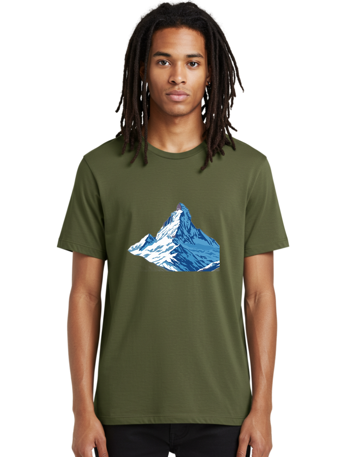 Snowy-Mountain-Peak-1 Men'S Graphic Tee, 100% Cotton, Comfortable Casual Summer Wear, Machine Washable, Vintage Camera, Old Camera, Antique Camera, Black Camera, Classic Photography, Photography Equipment, Nostalgic Device, Film Camera, Bah152