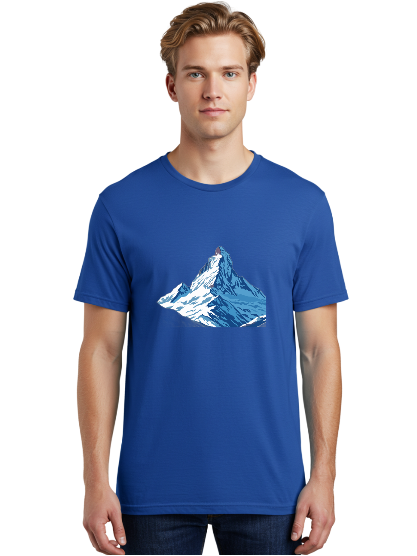 Snowy-Mountain-Peak-1 Men'S Graphic Tee, 100% Cotton, Comfortable Casual Summer Wear, Machine Washable, Vintage Camera, Old Camera, Antique Camera, Black Camera, Classic Photography, Photography Equipment, Nostalgic Device, Film Camera, Bah152