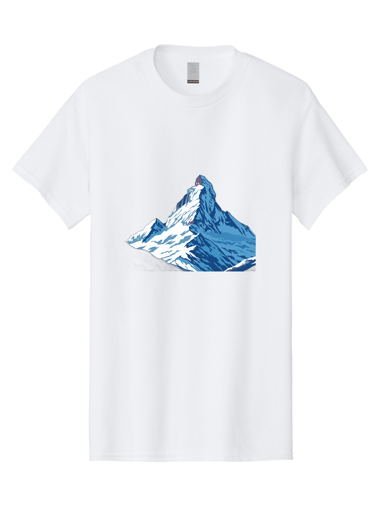 Snowy-Mountain-Peak-1 Men'S Graphic Tee, 100% Cotton, Comfortable Casual Summer Wear, Machine Washable, Vintage Camera, Old Camera, Antique Camera, Black Camera, Classic Photography, Photography Equipment, Nostalgic Device, Film Camera, Bah152