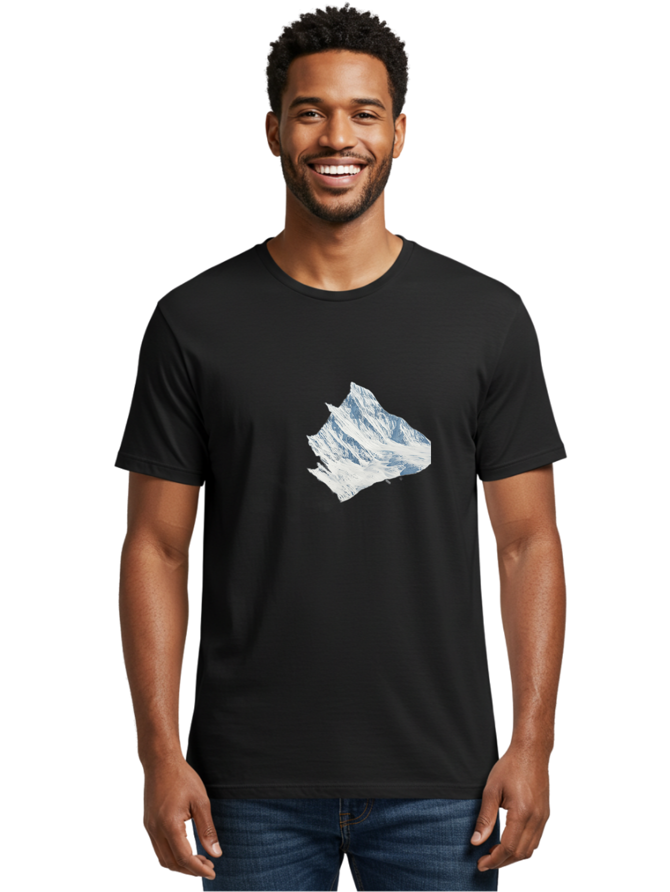 Snowy-Mountain-Peak Men'S Graphic Tee, 100% Cotton, Comfortable Casual Summer Wear, Machine Washable, Vintage Camera, Old Camera, Antique Camera, Black Camera, Classic Photography, Photography Equipment, Nostalgic Device, Film Camera, Bah153