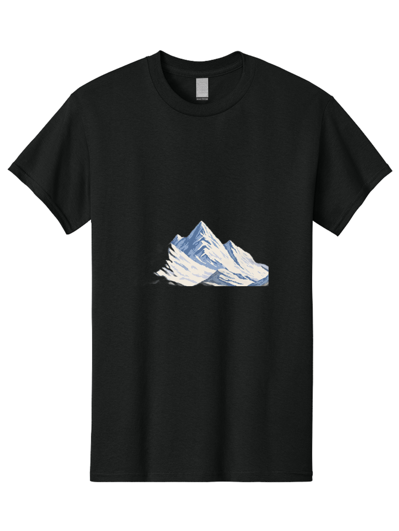Snowy-Mountain-Peaks-1 Men'S Graphic Tee, 100% Cotton, Comfortable Casual Summer Wear, Machine Washable, Vintage Camera, Old Camera, Antique Camera, Black Camera, Classic Photography, Photography Equipment, Nostalgic Device, Film Camera, Bah154