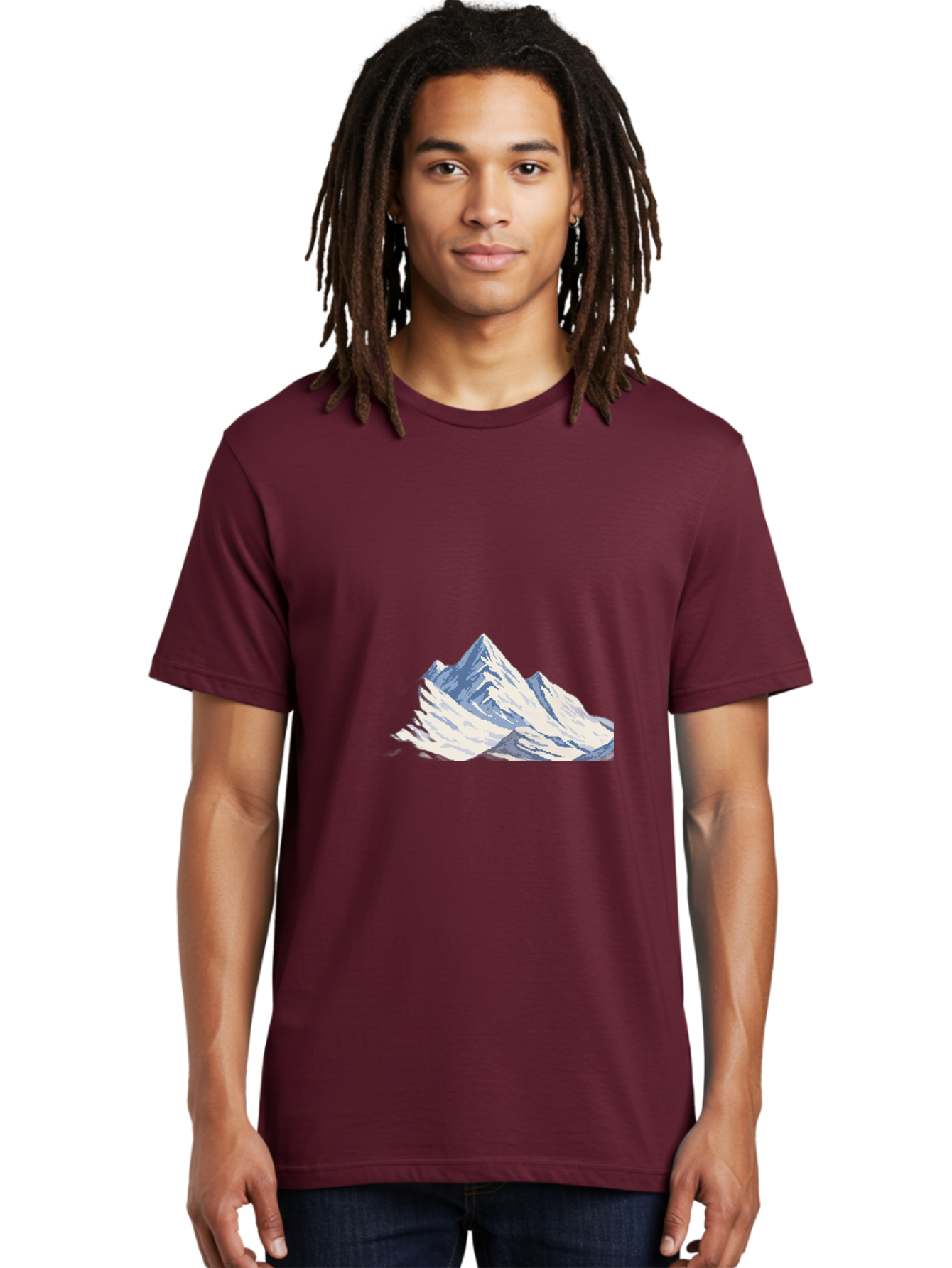 Snowy-Mountain-Peaks-1 Men'S Graphic Tee, 100% Cotton, Comfortable Casual Summer Wear, Machine Washable, Vintage Camera, Old Camera, Antique Camera, Black Camera, Classic Photography, Photography Equipment, Nostalgic Device, Film Camera, Bah154