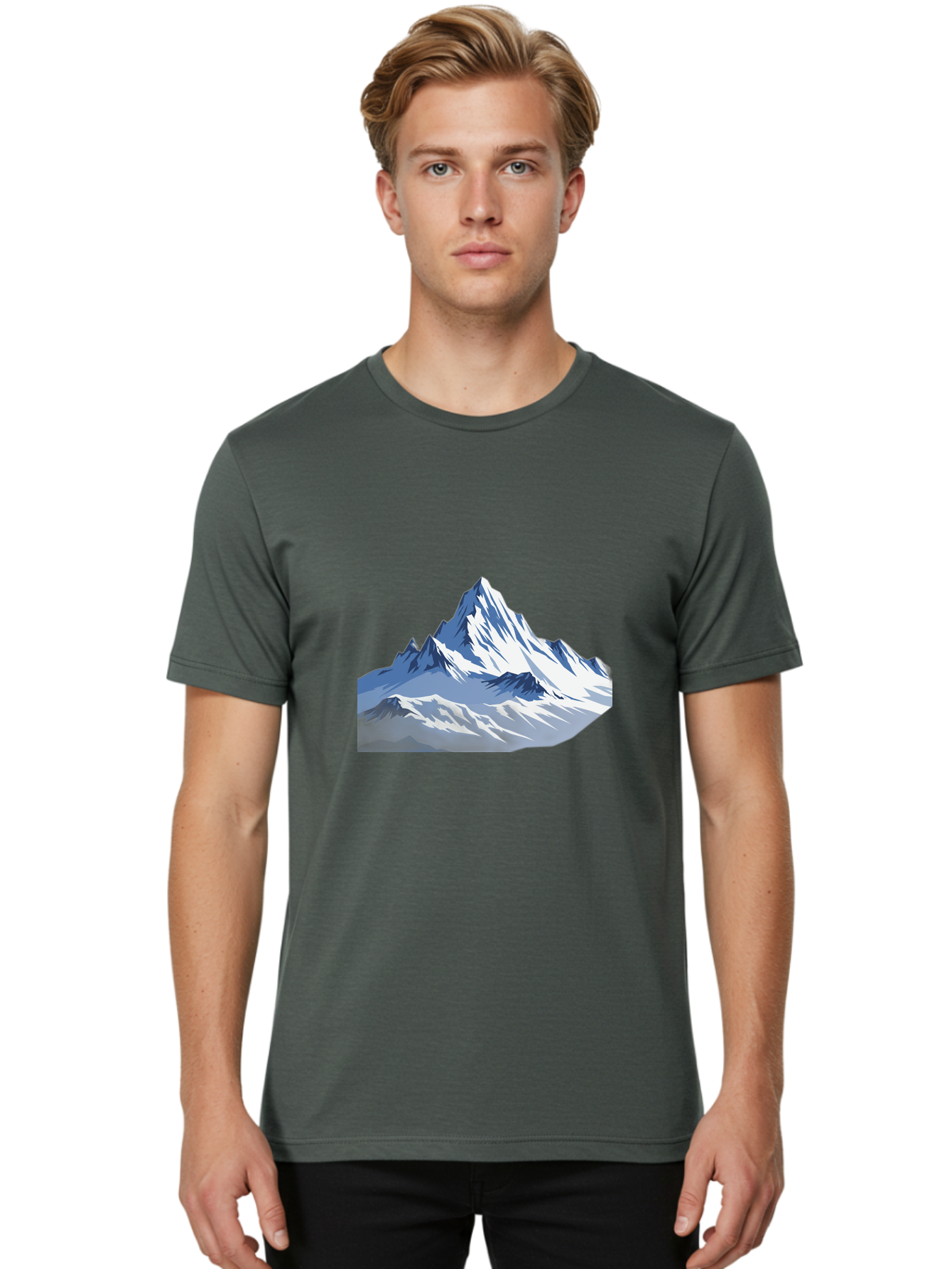 Snowy-Mountain-Peaks Men'S Graphic Tee, 100% Cotton, Comfortable Casual Summer Wear, Machine Washable, Vintage Camera, Old Camera, Antique Camera, Black Camera, Classic Photography, Photography Equipment, Nostalgic Device, Film Camera, Bah155