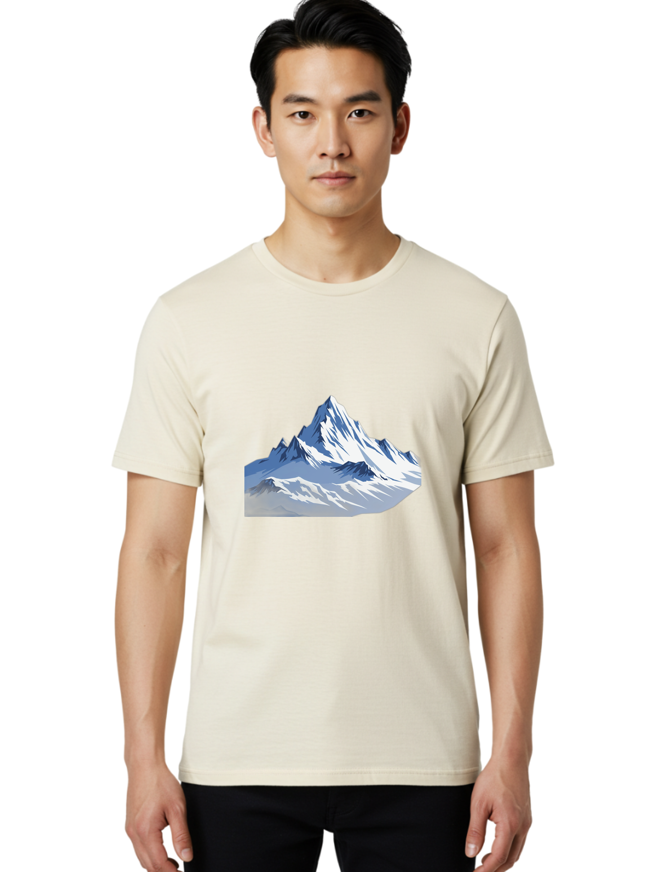 Snowy-Mountain-Peaks Men'S Graphic Tee, 100% Cotton, Comfortable Casual Summer Wear, Machine Washable, Vintage Camera, Old Camera, Antique Camera, Black Camera, Classic Photography, Photography Equipment, Nostalgic Device, Film Camera, Bah155
