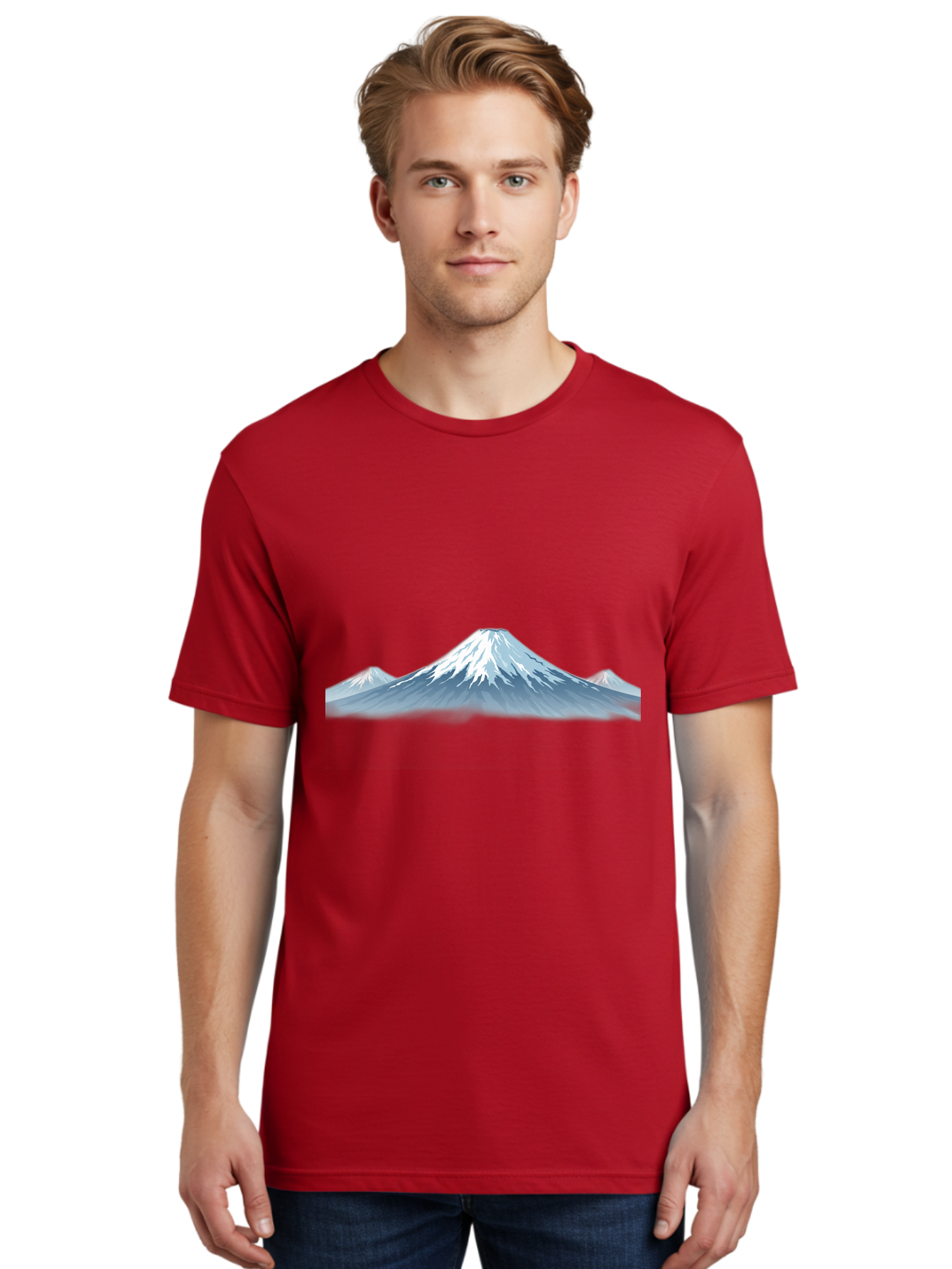 Snowy-Mountain-Range Men'S Graphic Tee, 100% Cotton, Comfortable Casual Summer Wear, Machine Washable, Vintage Camera, Old Camera, Antique Camera, Black Camera, Classic Photography, Photography Equipment, Nostalgic Device, Film Camera, Bah156