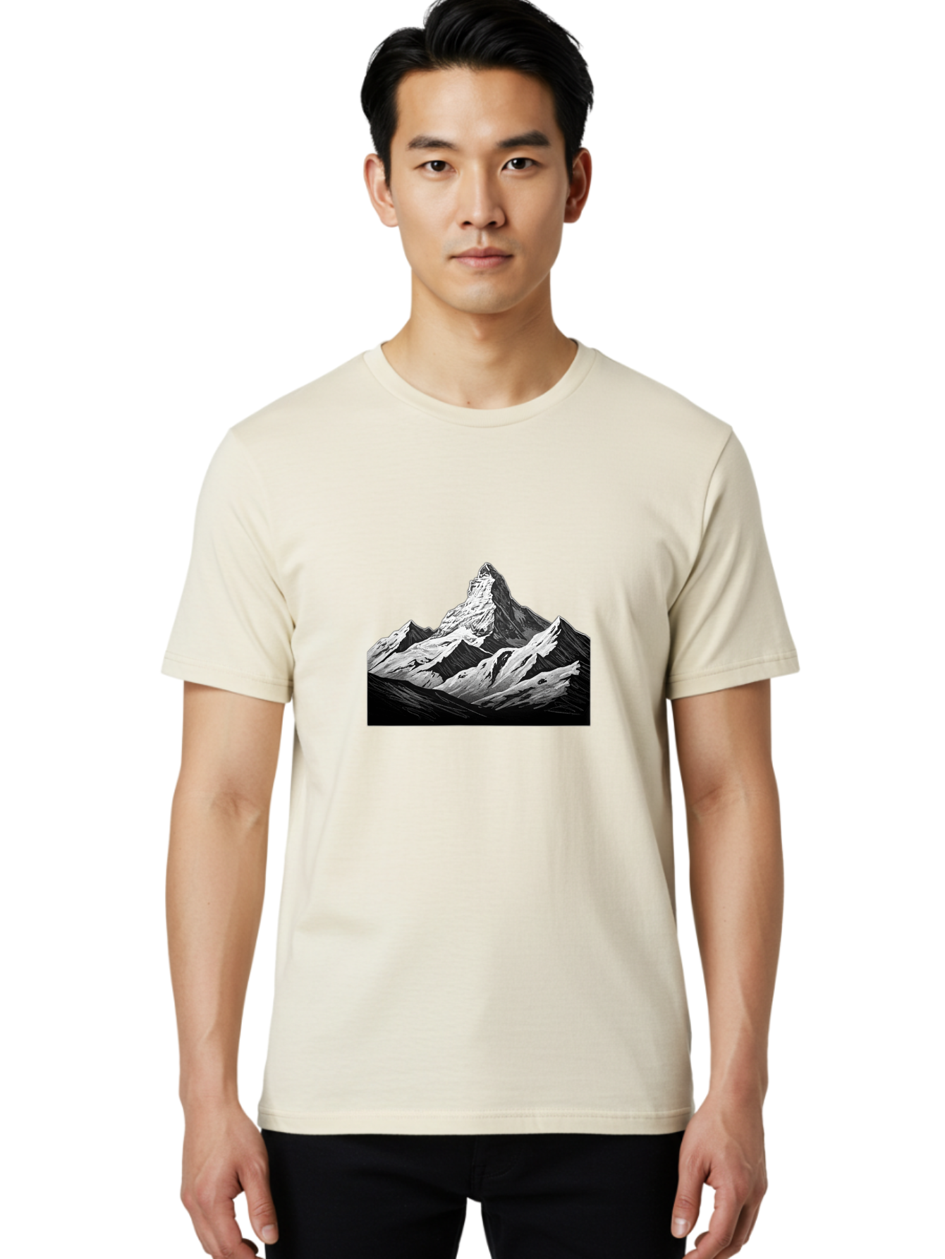 Snowy-Mountain Men'S Graphic Tee, 100% Cotton, Comfortable Casual Summer Wear, Machine Washable, Vintage Camera, Old Camera, Antique Camera, Black Camera, Classic Photography, Photography Equipment, Nostalgic Device, Film Camera, Camera Art Bah157