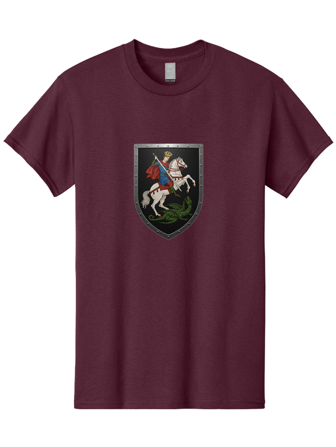 St-George-Slaying-The-Dragon Men'S Graphic Tee, 100% Cotton, Comfortable Casual Summer Wear, Machine Washable, Vintage Camera, Old Camera, Antique Camera, Black Camera, Classic Photography, Photography Equipment, Nostalgic Device, Film Camera, Bah170
