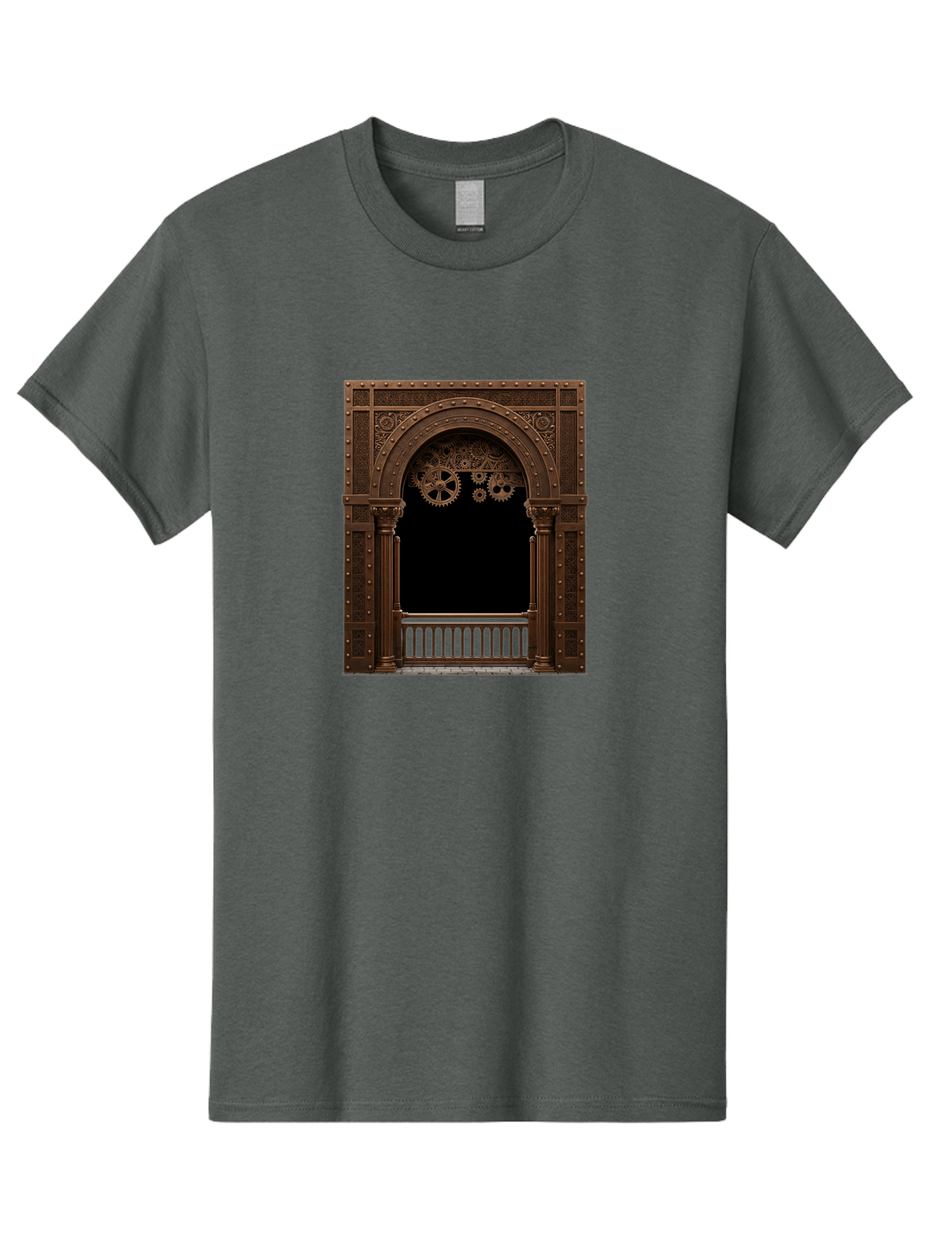 Steampunk-Archway Men'S Graphic Tee, 100% Cotton, Comfortable Casual Summer Wear, Machine Washable, Vintage Camera, Old Camera, Antique Camera, Black Camera, Classic Photography, Photography Equipment, Nostalgic Device, Film Camera, Camera Art Bah179