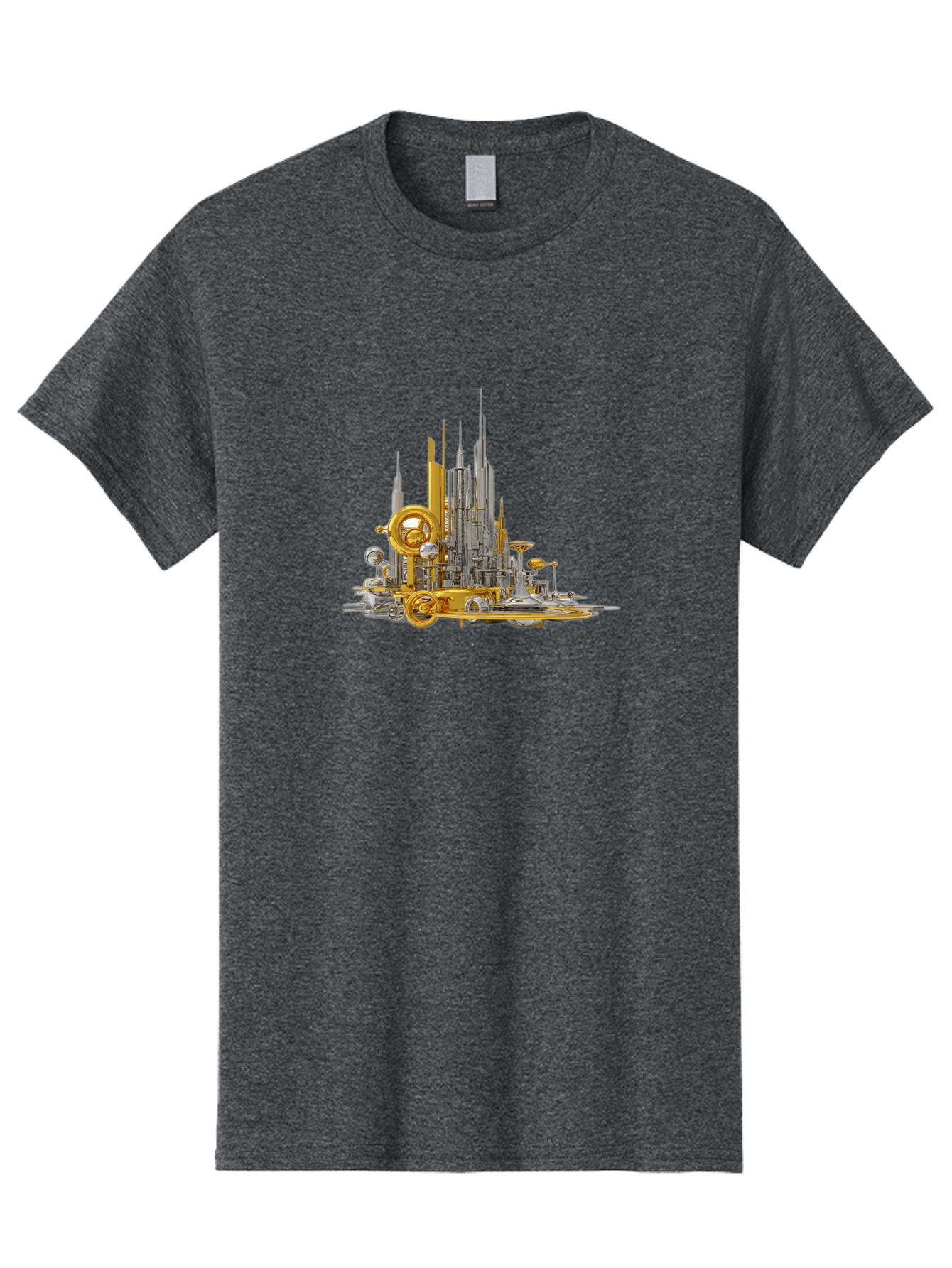 Steampunk-Cityscape Men'S Graphic Tee, 100% Cotton, Comfortable Casual Summer Wear, Machine Washable, Vintage Camera, Old Camera, Antique Camera, Black Camera, Classic Photography, Photography Equipment, Nostalgic Device, Film Camera, Bah180
