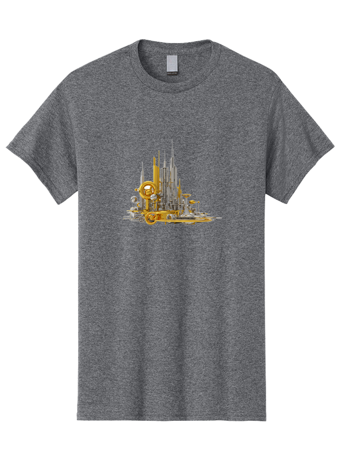 Steampunk-Cityscape Men'S Graphic Tee, 100% Cotton, Comfortable Casual Summer Wear, Machine Washable, Vintage Camera, Old Camera, Antique Camera, Black Camera, Classic Photography, Photography Equipment, Nostalgic Device, Film Camera, Bah180