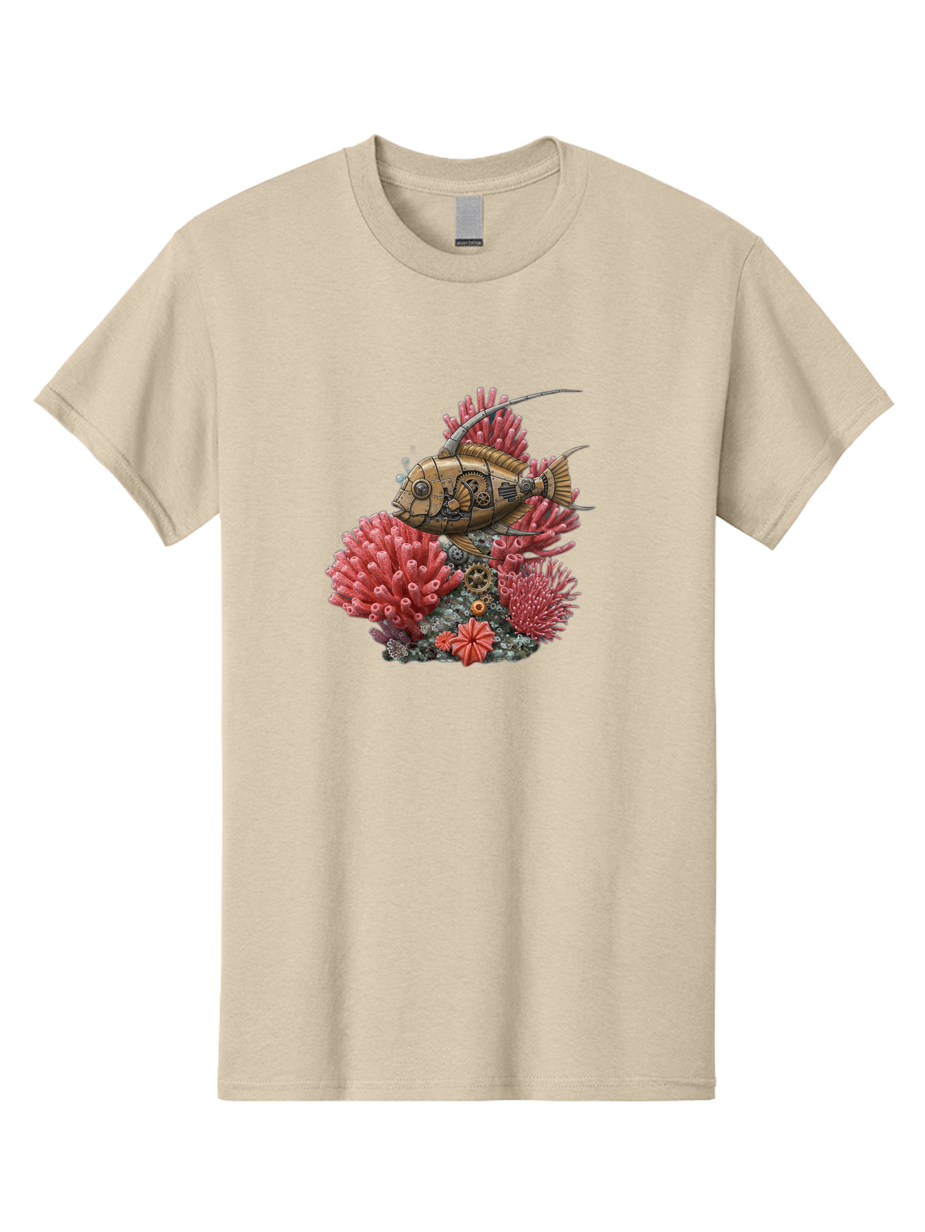 Steampunk-Fish Men'S Graphic Tee, 100% Cotton, Comfortable Casual Summer Wear, Machine Washable, Vintage Camera, Old Camera, Antique Camera, Black Camera, Classic Photography, Photography Equipment, Nostalgic Device, Film Camera, Camera Art Bah182