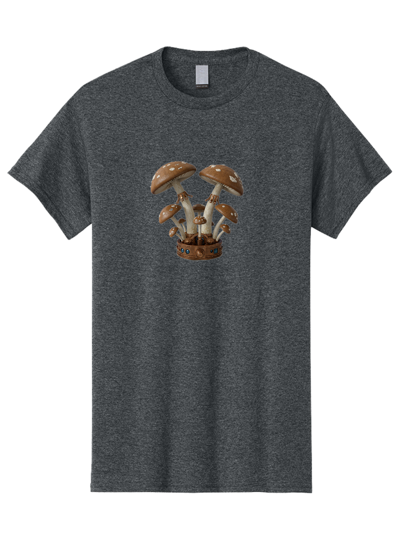 Steampunk-Mushrooms Men'S Graphic Tee, 100% Cotton, Comfortable Casual Summer Wear, Machine Washable, Vintage Camera, Old Camera, Antique Camera, Black Camera, Classic Photography, Photography Equipment, Nostalgic Device, Film Camera, Bah187