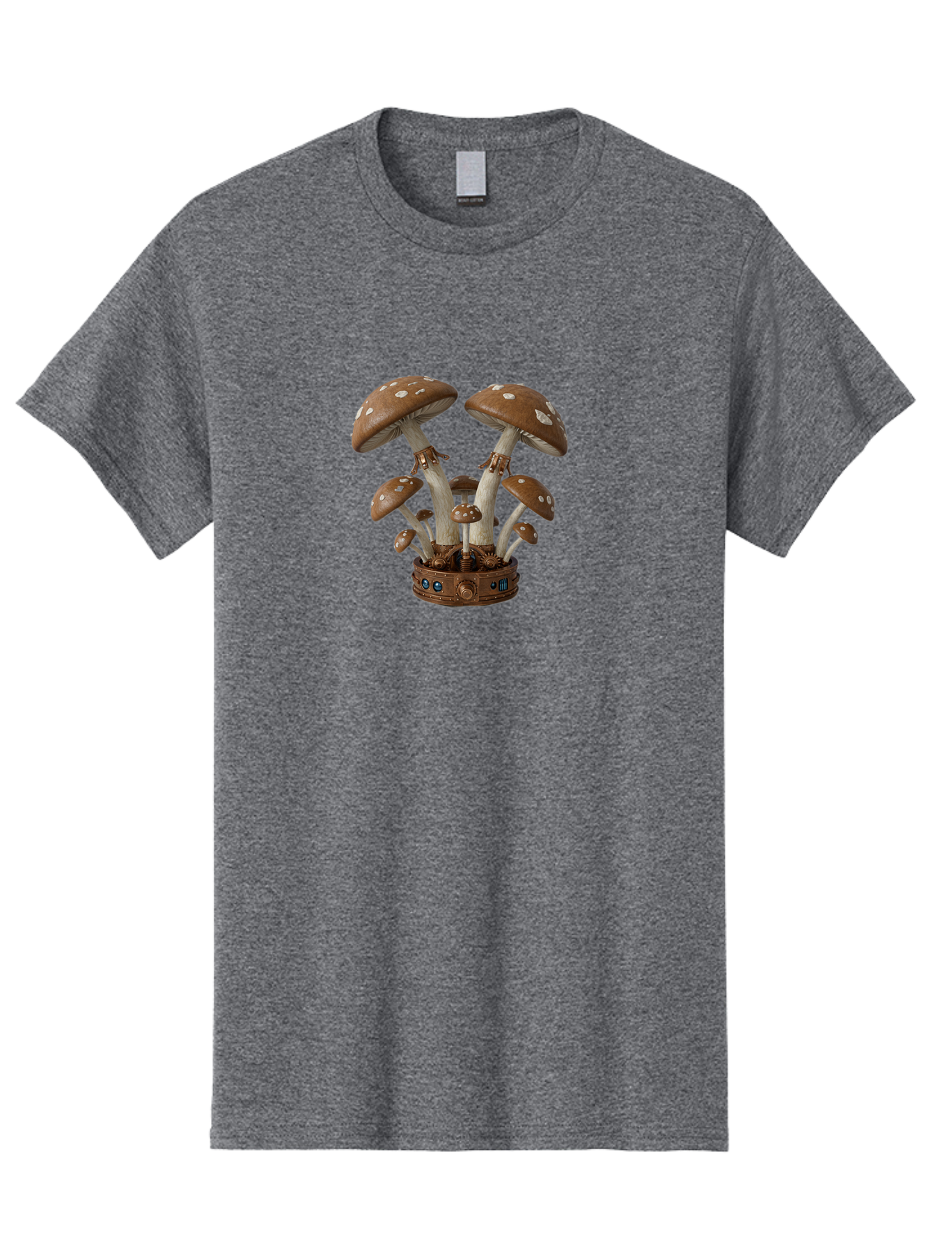 Steampunk-Mushrooms Men'S Graphic Tee, 100% Cotton, Comfortable Casual Summer Wear, Machine Washable, Vintage Camera, Old Camera, Antique Camera, Black Camera, Classic Photography, Photography Equipment, Nostalgic Device, Film Camera, Bah187