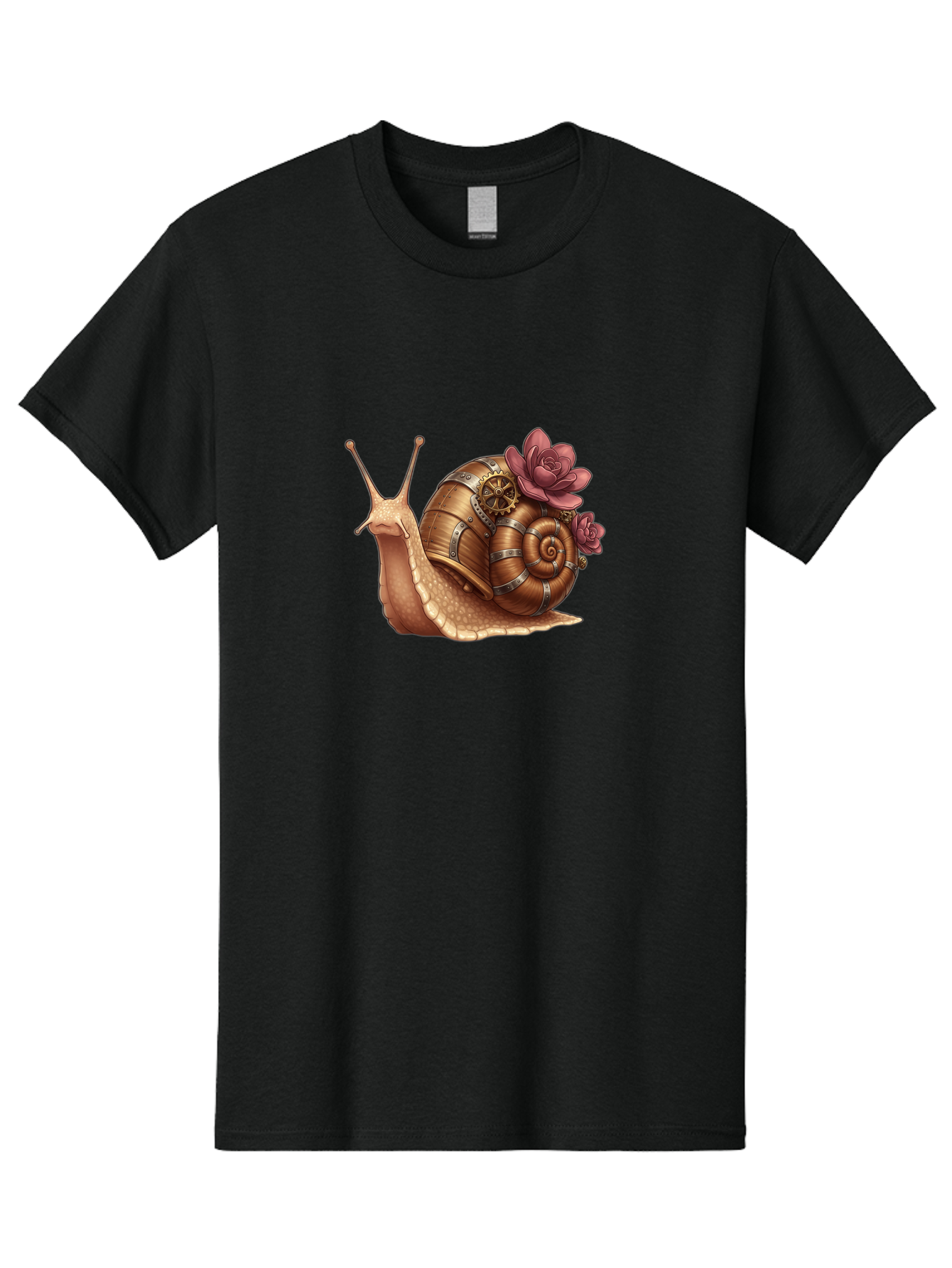 Steampunk-Snail Men'S Graphic Tee, 100% Cotton, Comfortable Casual Summer Wear, Machine Washable, Vintage Camera, Old Camera, Antique Camera, Black Camera, Classic Photography, Photography Equipment, Nostalgic Device, Film Camera, Camera Art Bah188