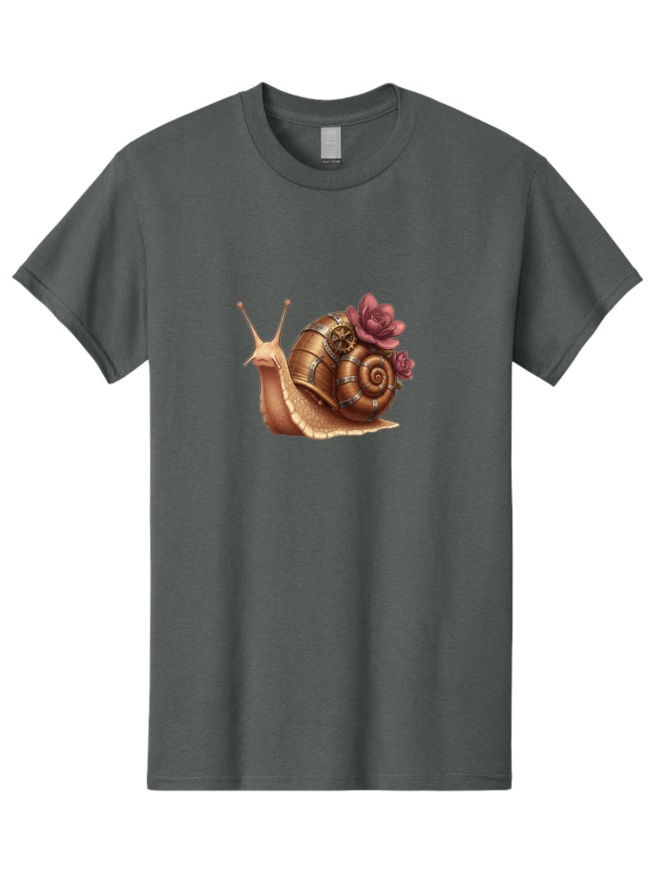 Steampunk-Snail Men'S Graphic Tee, 100% Cotton, Comfortable Casual Summer Wear, Machine Washable, Vintage Camera, Old Camera, Antique Camera, Black Camera, Classic Photography, Photography Equipment, Nostalgic Device, Film Camera, Camera Art Bah188