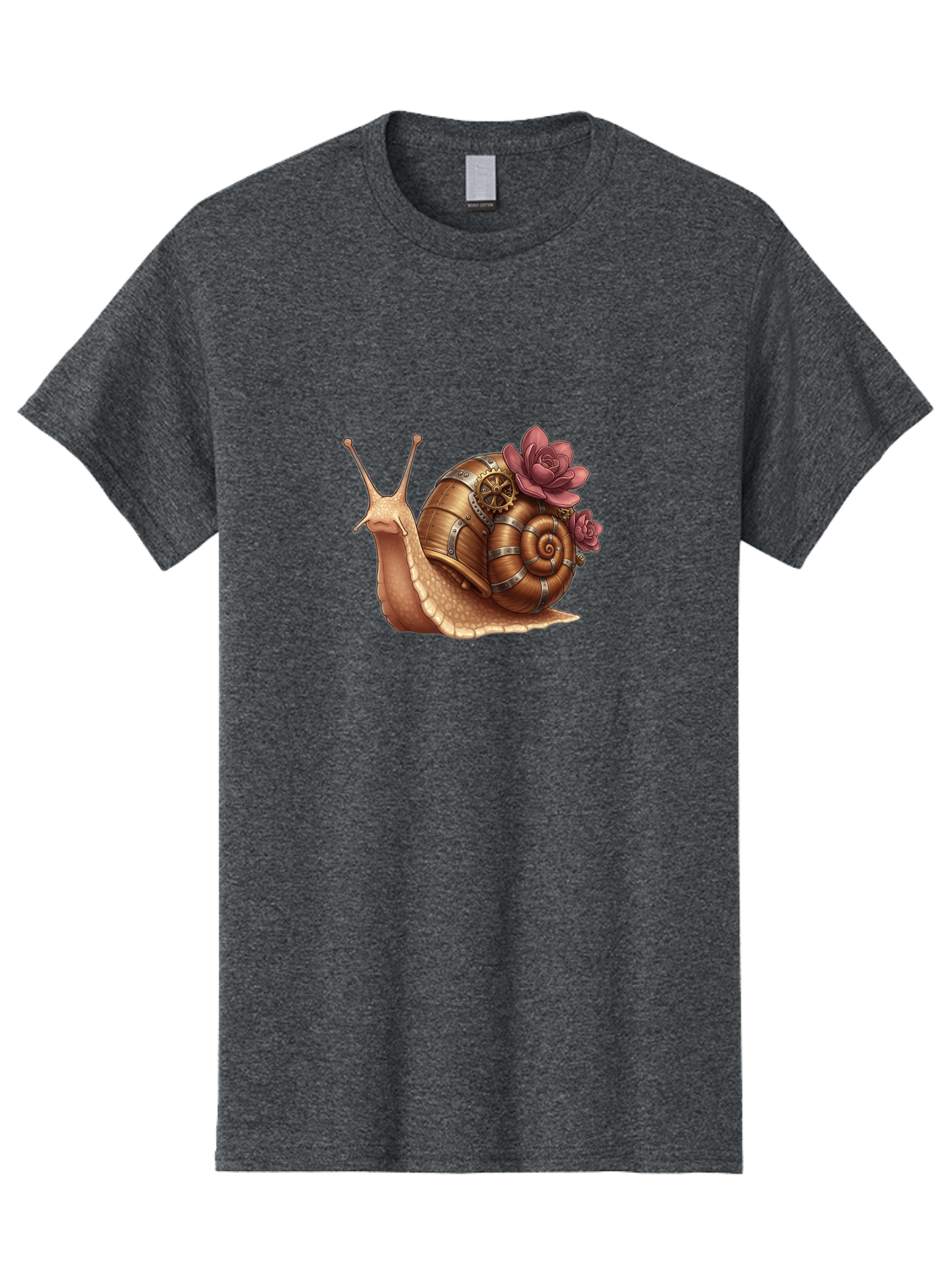 Steampunk-Snail Men'S Graphic Tee, 100% Cotton, Comfortable Casual Summer Wear, Machine Washable, Vintage Camera, Old Camera, Antique Camera, Black Camera, Classic Photography, Photography Equipment, Nostalgic Device, Film Camera, Camera Art Bah188