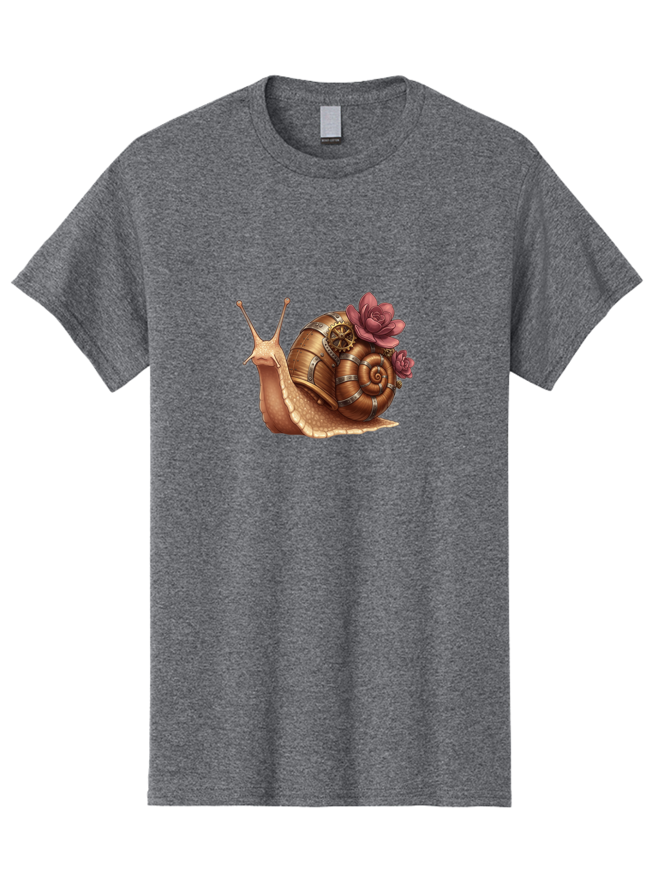 Steampunk-Snail Men'S Graphic Tee, 100% Cotton, Comfortable Casual Summer Wear, Machine Washable, Vintage Camera, Old Camera, Antique Camera, Black Camera, Classic Photography, Photography Equipment, Nostalgic Device, Film Camera, Camera Art Bah188