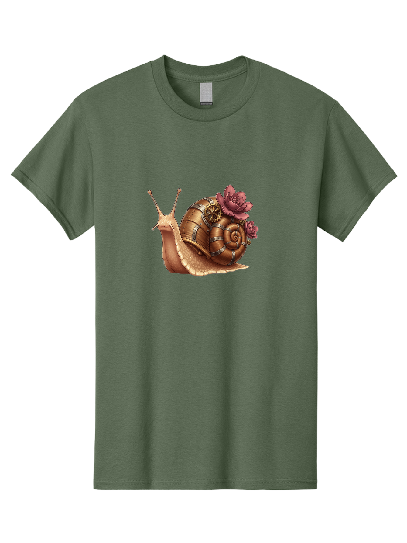 Steampunk-Snail Men'S Graphic Tee, 100% Cotton, Comfortable Casual Summer Wear, Machine Washable, Vintage Camera, Old Camera, Antique Camera, Black Camera, Classic Photography, Photography Equipment, Nostalgic Device, Film Camera, Camera Art Bah188