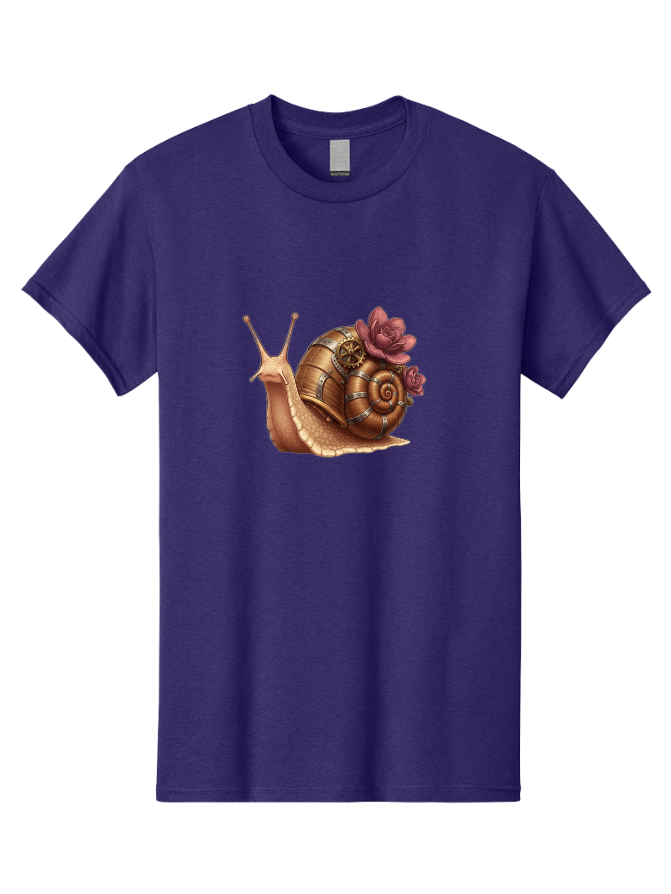 Steampunk-Snail Men'S Graphic Tee, 100% Cotton, Comfortable Casual Summer Wear, Machine Washable, Vintage Camera, Old Camera, Antique Camera, Black Camera, Classic Photography, Photography Equipment, Nostalgic Device, Film Camera, Camera Art Bah188