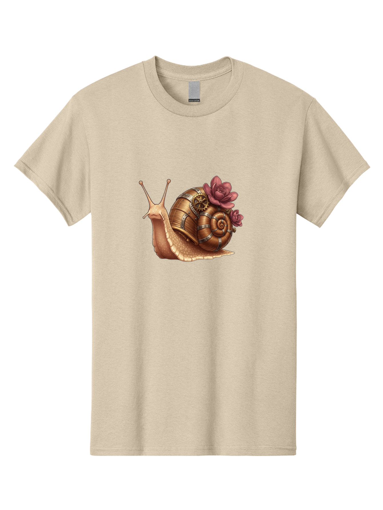 Steampunk-Snail Men'S Graphic Tee, 100% Cotton, Comfortable Casual Summer Wear, Machine Washable, Vintage Camera, Old Camera, Antique Camera, Black Camera, Classic Photography, Photography Equipment, Nostalgic Device, Film Camera, Camera Art Bah188