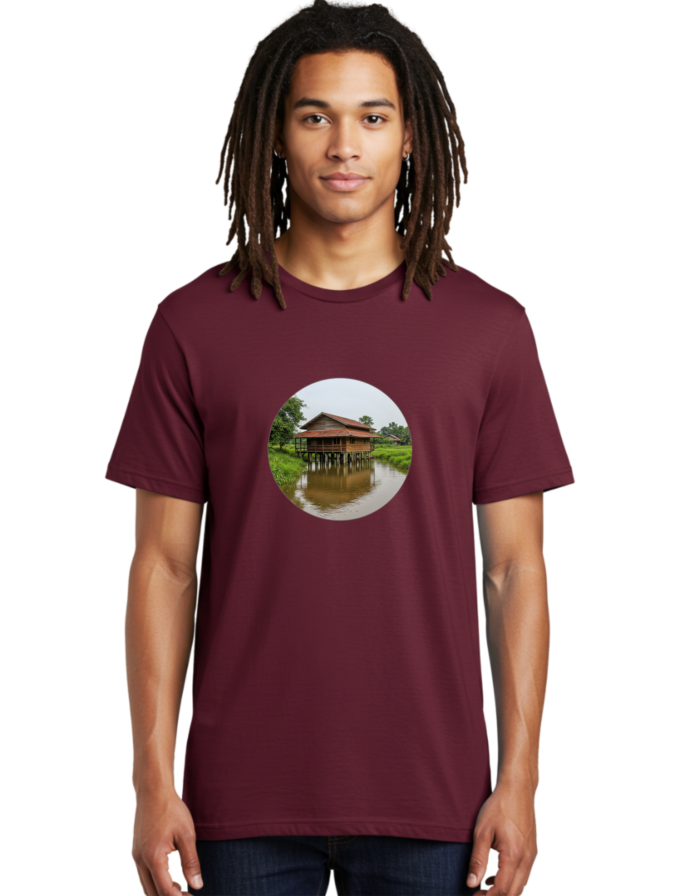 Stilt-House-2 Men'S Graphic Tee, 100% Cotton, Comfortable Casual Summer Wear, Machine Washable, Vintage Camera, Old Camera, Antique Camera, Black Camera, Classic Photography, Photography Equipment, Nostalgic Device, Film Camera, Camera Art Bah190