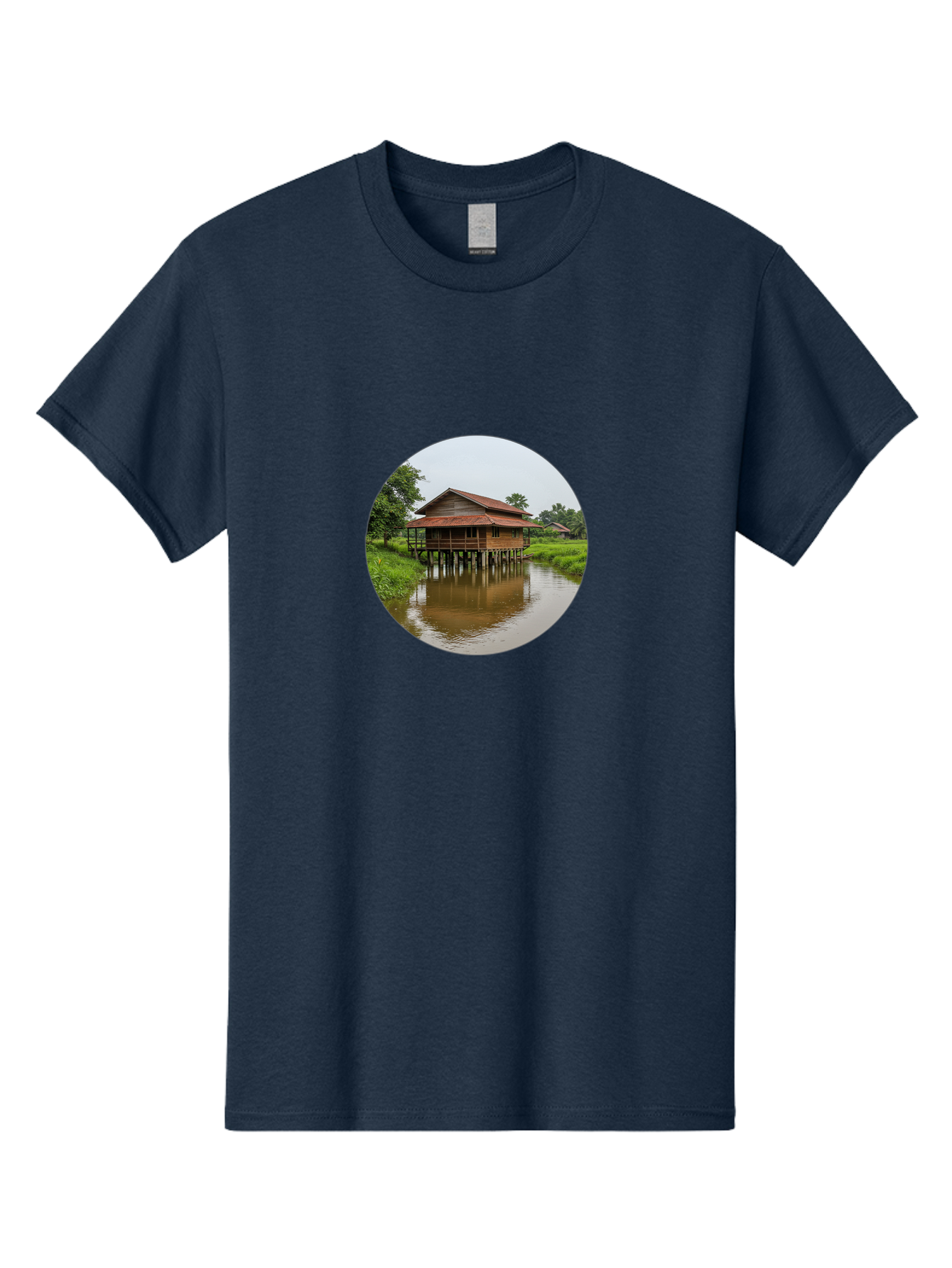 Stilt-House-2 Men'S Graphic Tee, 100% Cotton, Comfortable Casual Summer Wear, Machine Washable, Vintage Camera, Old Camera, Antique Camera, Black Camera, Classic Photography, Photography Equipment, Nostalgic Device, Film Camera, Camera Art Bah190