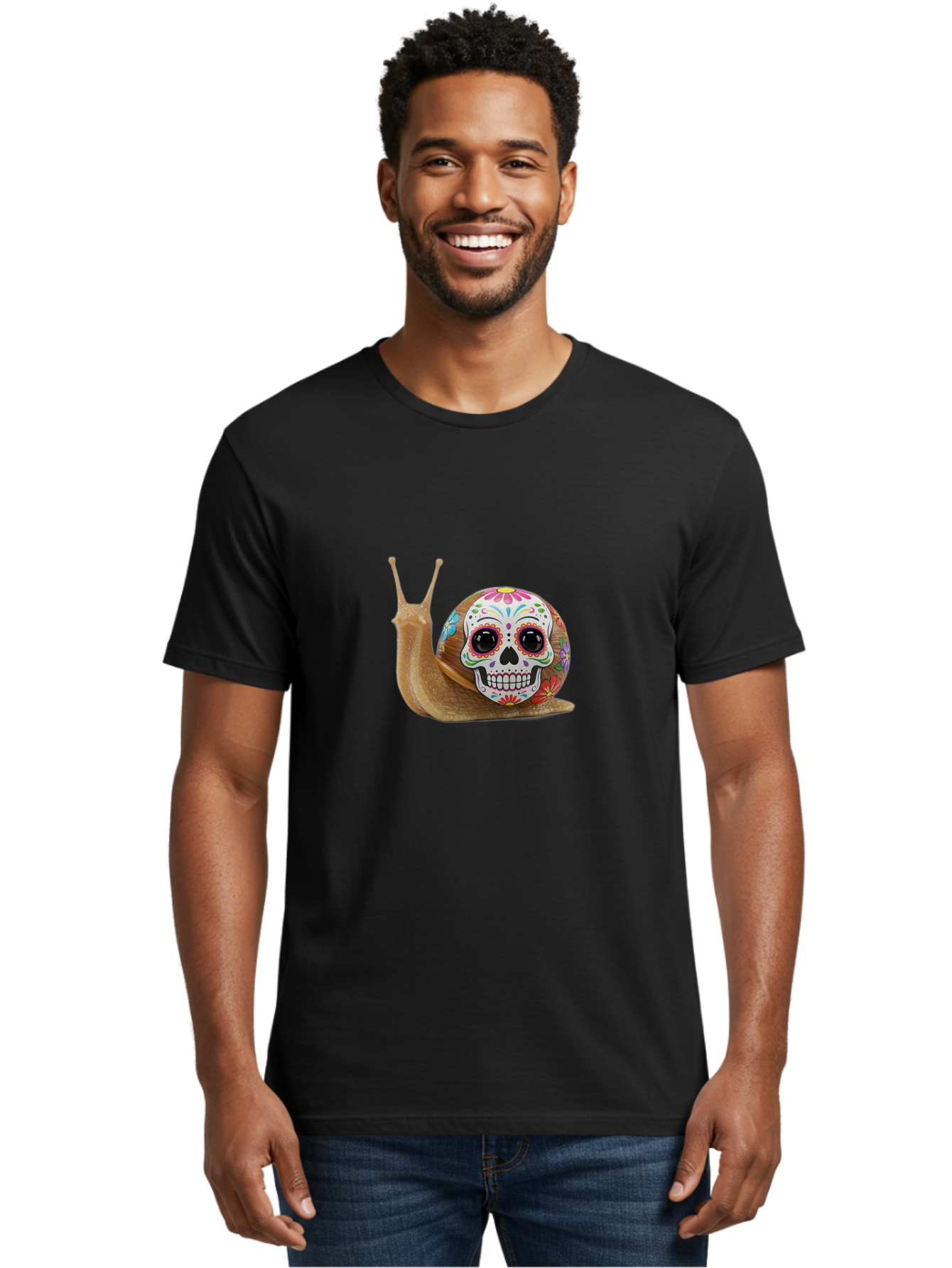 Sugar-Skull-Snail Men'S Graphic Tee, 100% Cotton, Comfortable Casual Summer Wear, Machine Washable, Vintage Camera, Old Camera, Antique Camera, Black Camera, Classic Photography, Photography Equipment, Nostalgic Device, Film Camera, Camera Art Bah199
