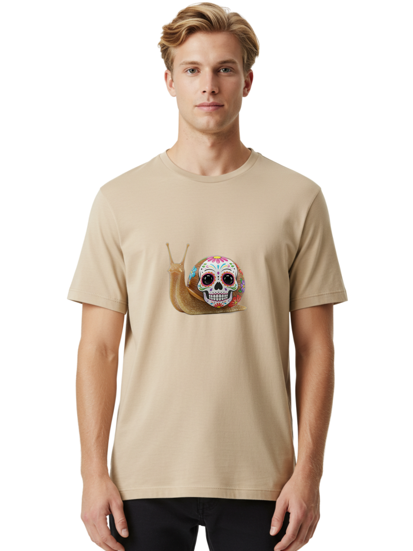 Sugar-Skull-Snail Men'S Graphic Tee, 100% Cotton, Comfortable Casual Summer Wear, Machine Washable, Vintage Camera, Old Camera, Antique Camera, Black Camera, Classic Photography, Photography Equipment, Nostalgic Device, Film Camera, Camera Art Bah199