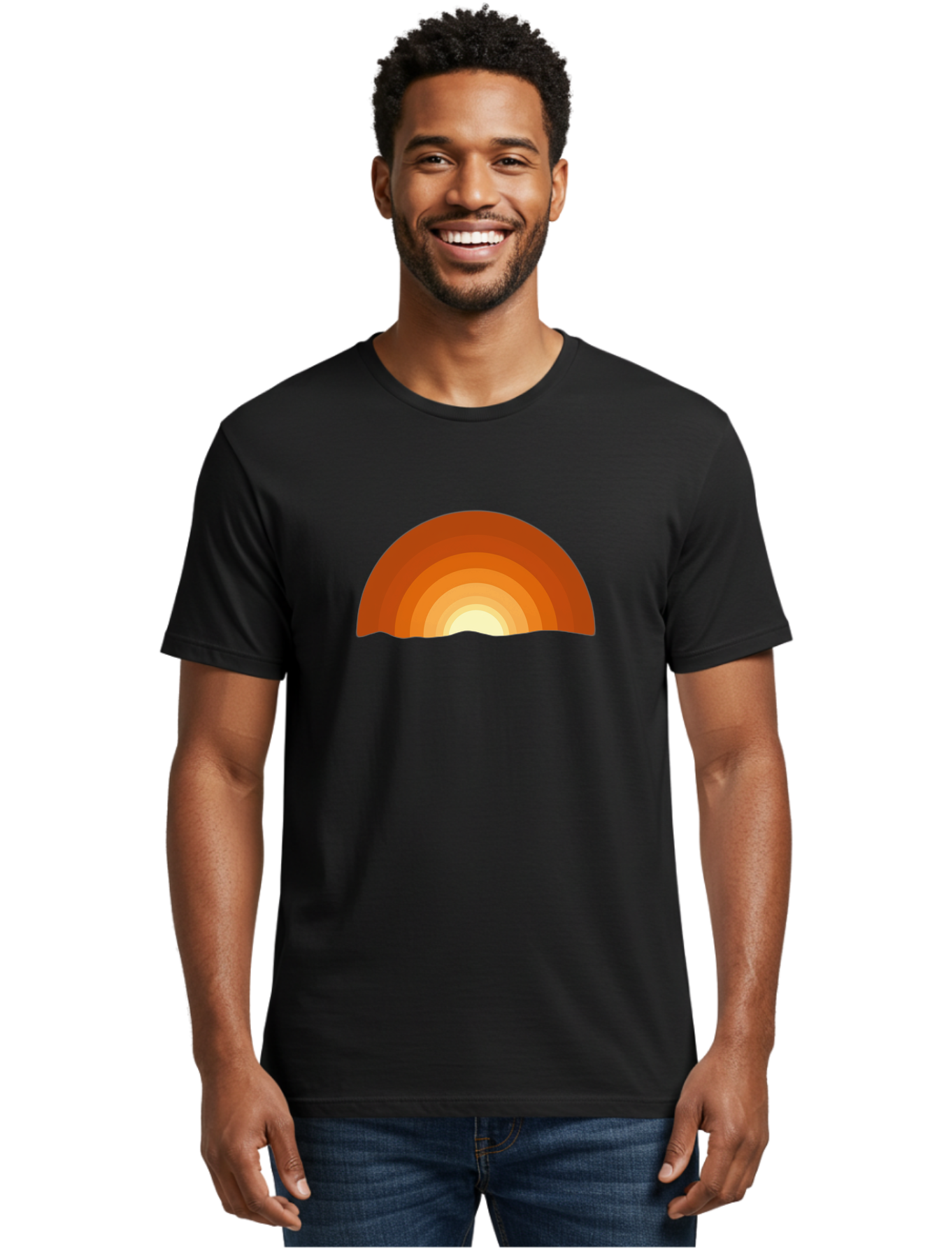 Sunset-1 Men'S Graphic Tee, 100% Cotton, Comfortable Casual Summer Wear, Machine Washable, Vintage Camera, Old Camera, Antique Camera, Black Camera, Classic Photography, Photography Equipment, Nostalgic Device, Film Camera, Camera Art Bah207