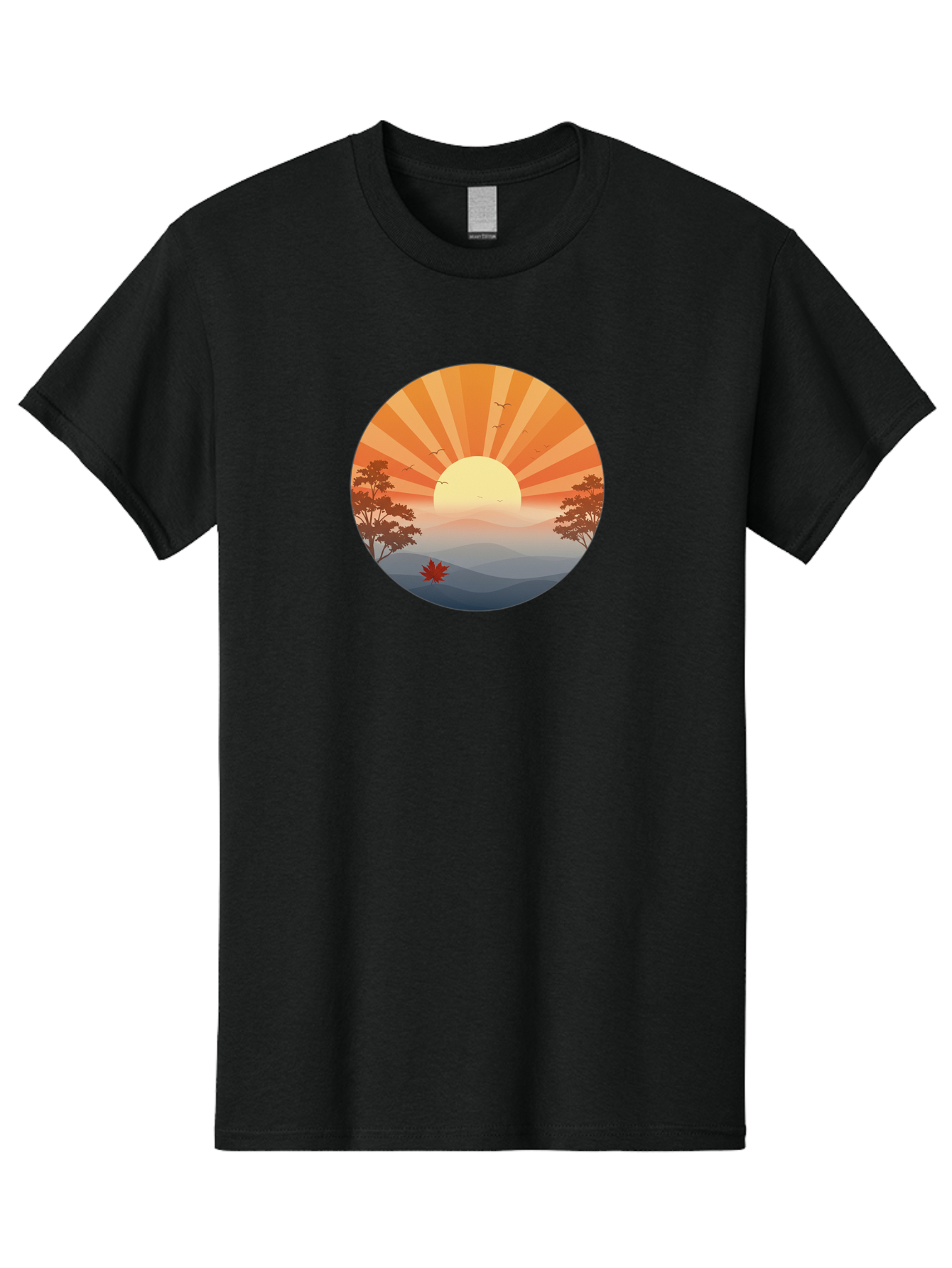 Sunset-Landscape Men'S Graphic Tee, 100% Cotton, Comfortable Casual Summer Wear, Machine Washable, Vintage Camera, Old Camera, Antique Camera, Black Camera, Classic Photography, Photography Equipment, Nostalgic Device, Film Camera, Camera Art Bah208