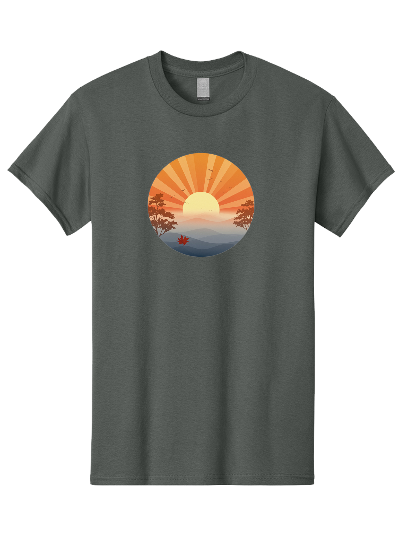 Sunset-Landscape Men'S Graphic Tee, 100% Cotton, Comfortable Casual Summer Wear, Machine Washable, Vintage Camera, Old Camera, Antique Camera, Black Camera, Classic Photography, Photography Equipment, Nostalgic Device, Film Camera, Camera Art Bah208