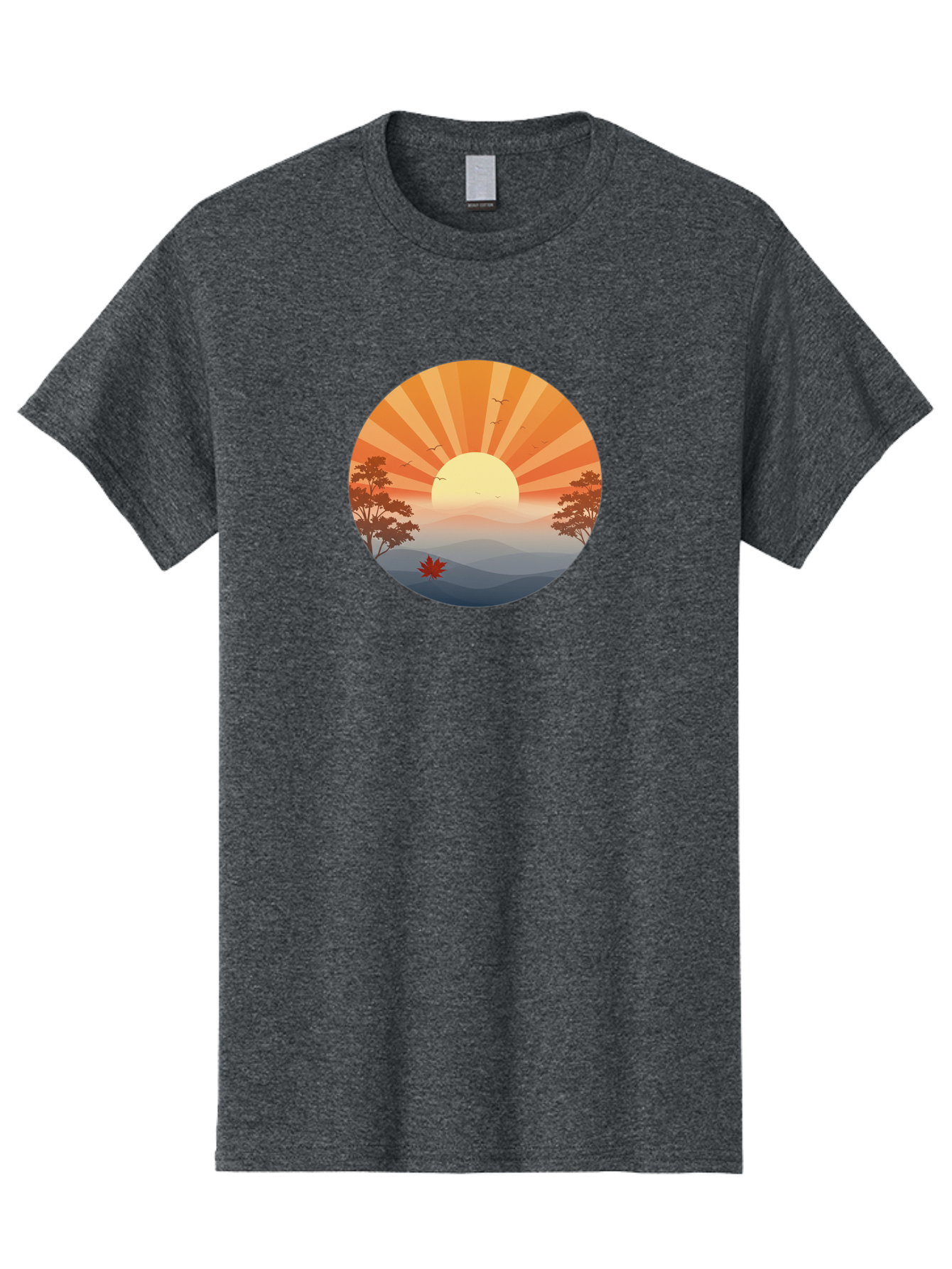 Sunset-Landscape Men'S Graphic Tee, 100% Cotton, Comfortable Casual Summer Wear, Machine Washable, Vintage Camera, Old Camera, Antique Camera, Black Camera, Classic Photography, Photography Equipment, Nostalgic Device, Film Camera, Camera Art Bah208